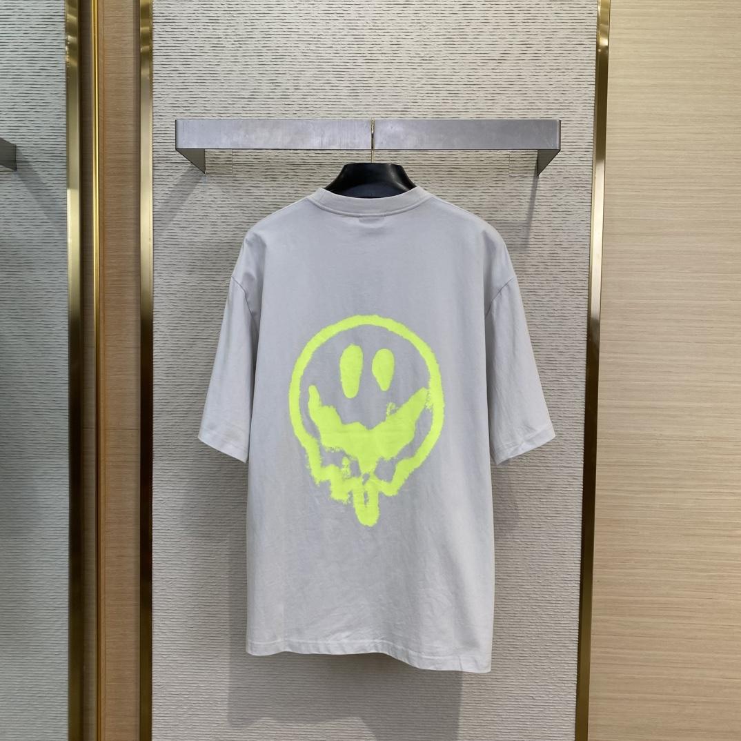 Balenciaga Hi There + Dripley T-Shirt Medium Fit In Dirty White - 