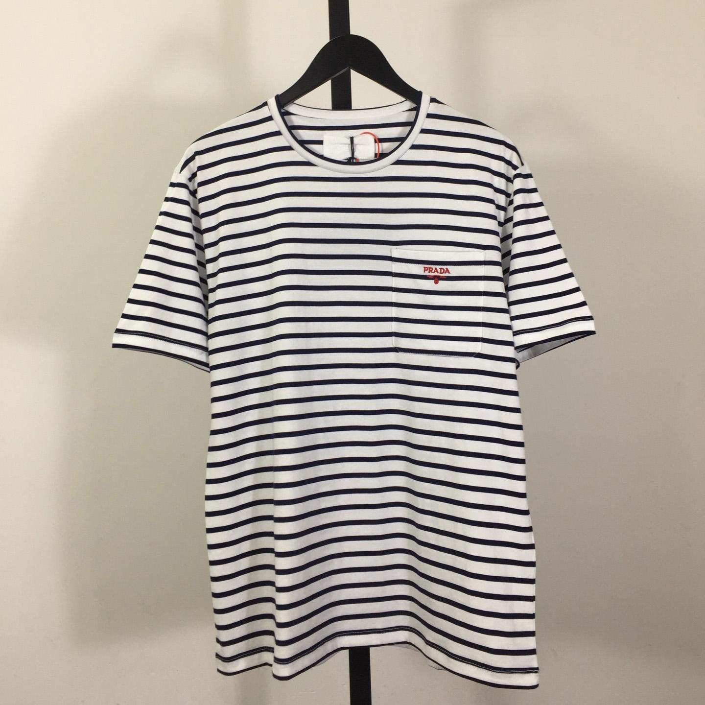 Prada Striped Cotton T-shirt  - PerfectKickZ