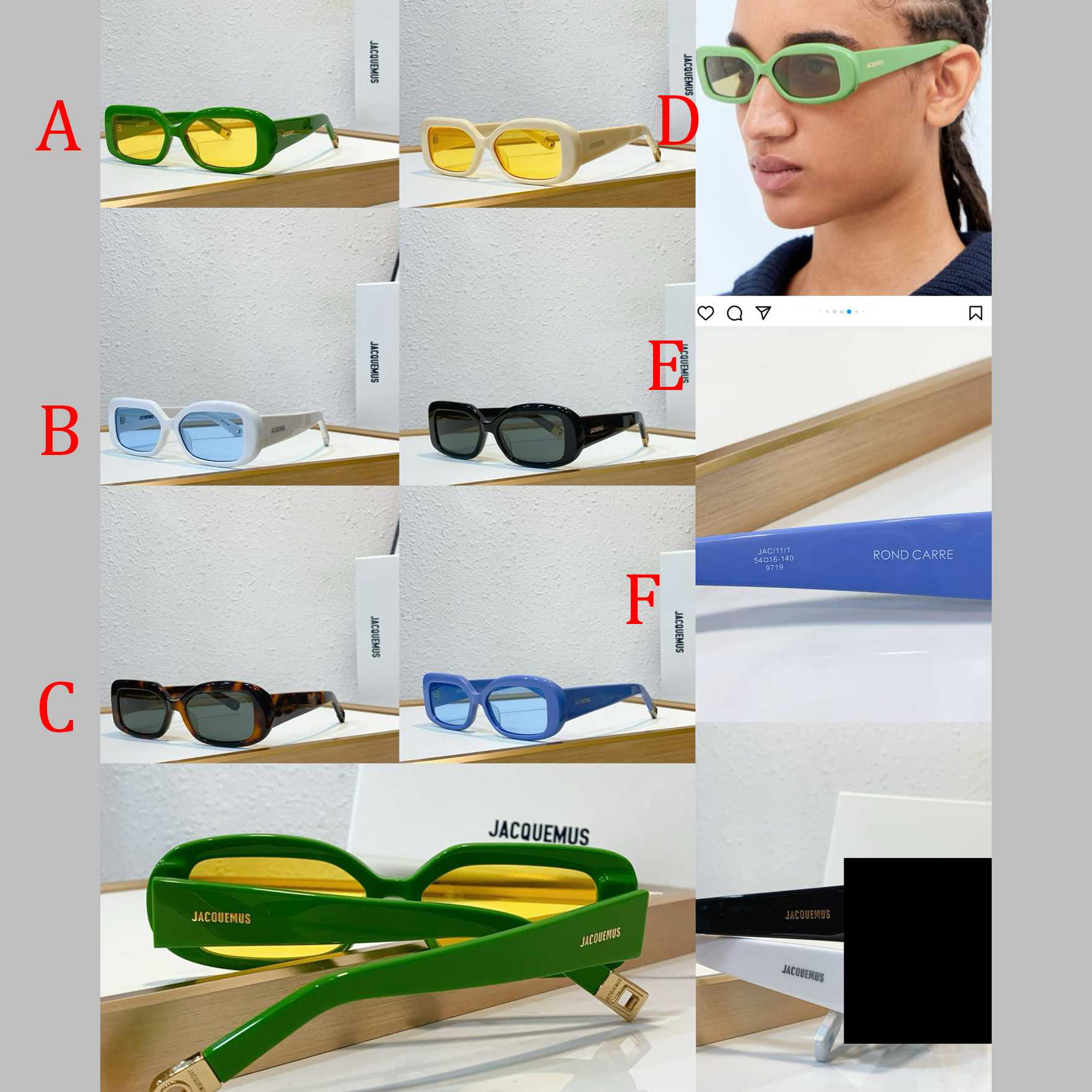 Jacquemus ROND CARRE Sunglasses - PerfectKickZ
