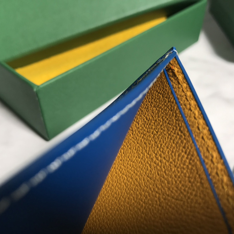 Goyard Short 8 Card Slots Billfold Wallet Blue - PerfectKickZ