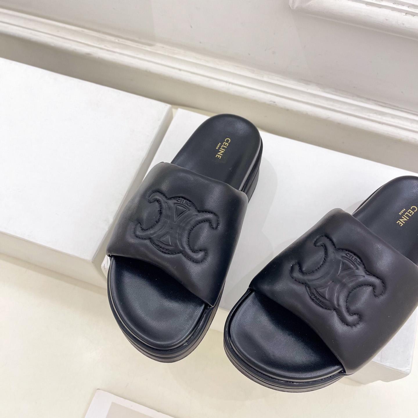Celine Block Slide With Triomphe In Lambskin - PerfectKickZ