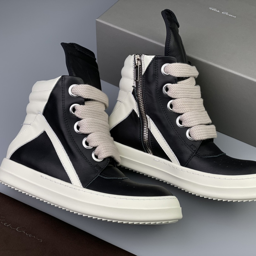 Rick Owens Geobasket High 'Black Milk' - PerfectKickZ