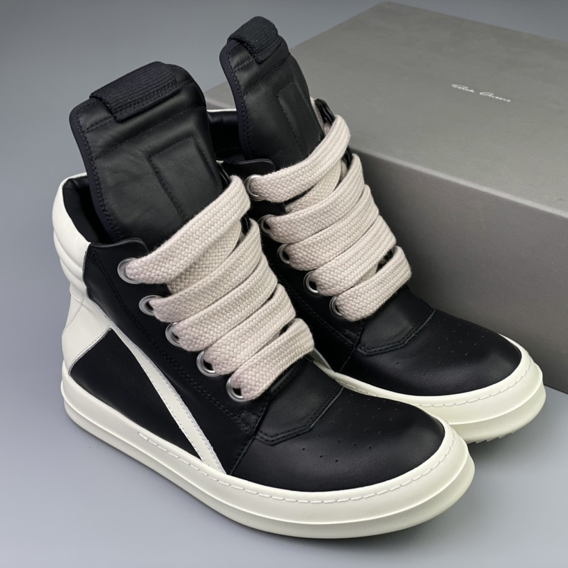 Rick Owens Geobasket High 'Black Milk' - PerfectKickZ