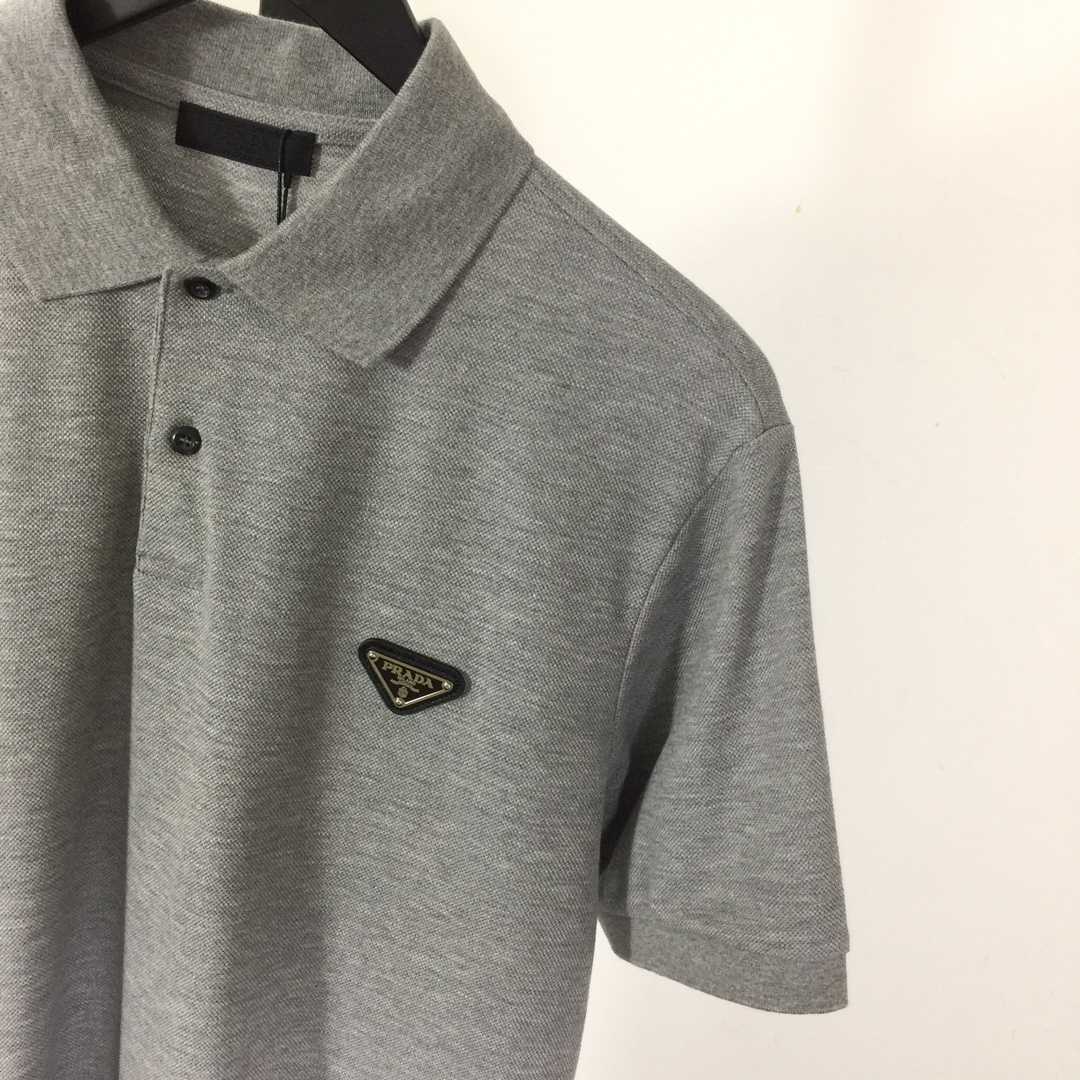 Prada Logo Cotton Polo Shirt - PerfectKickZ