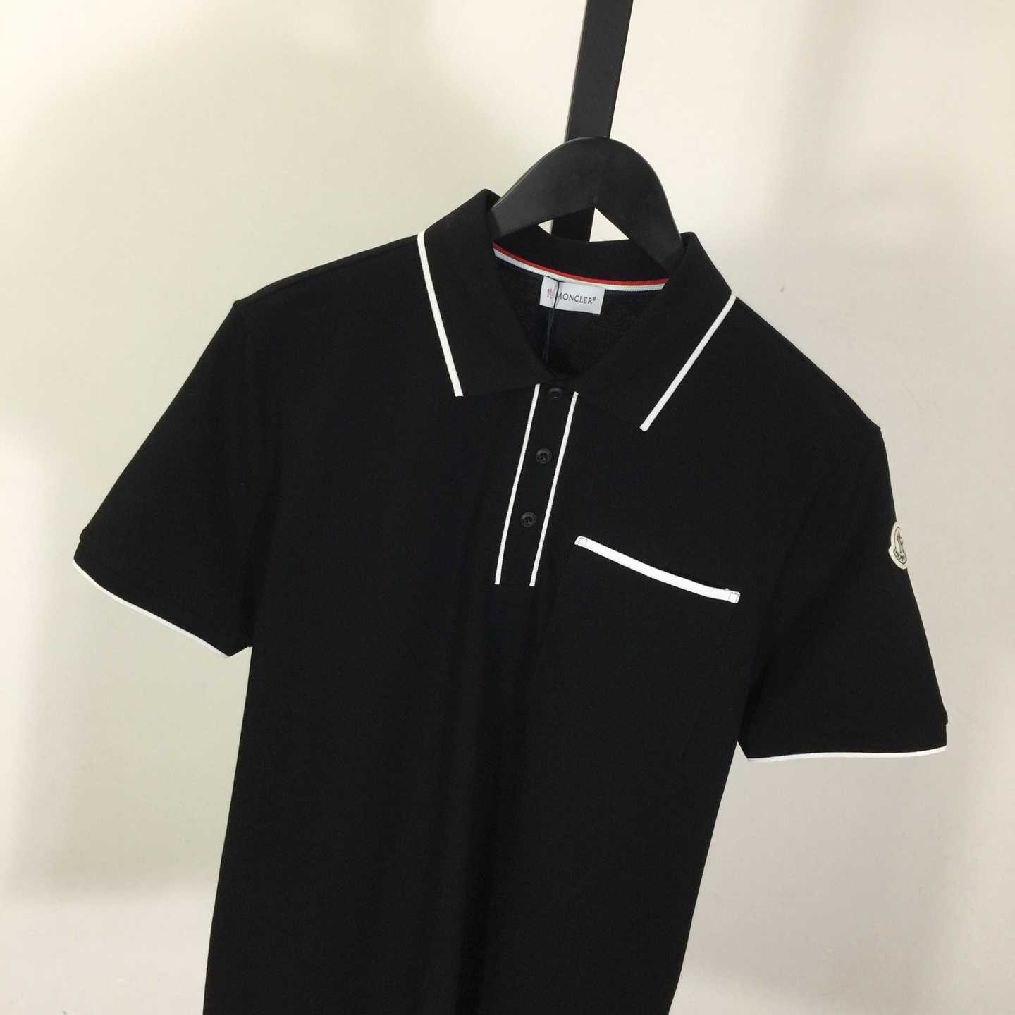 Moncler Black Striped Polo - PerfectKickZ