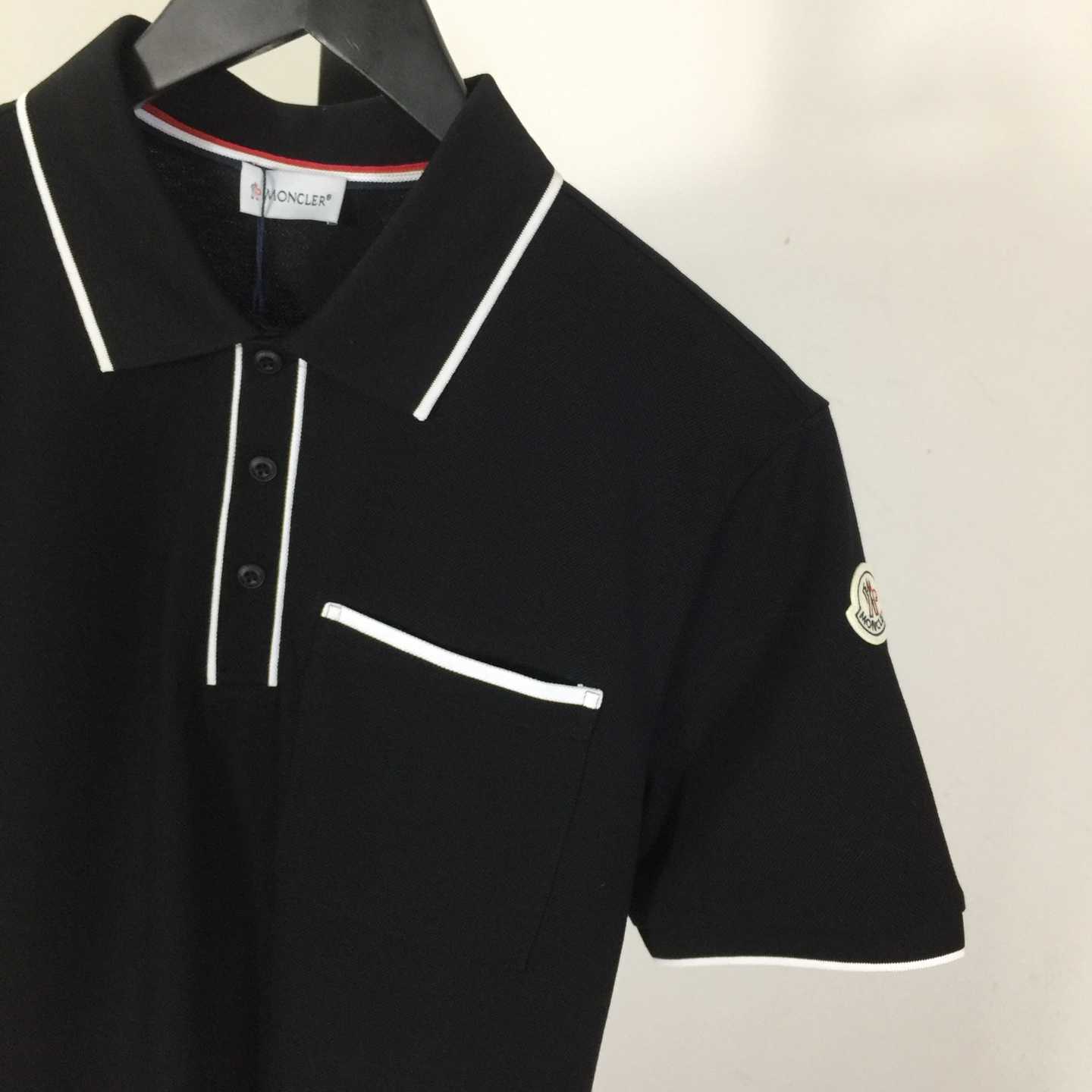 Moncler Black Striped Polo - PerfectKickZ