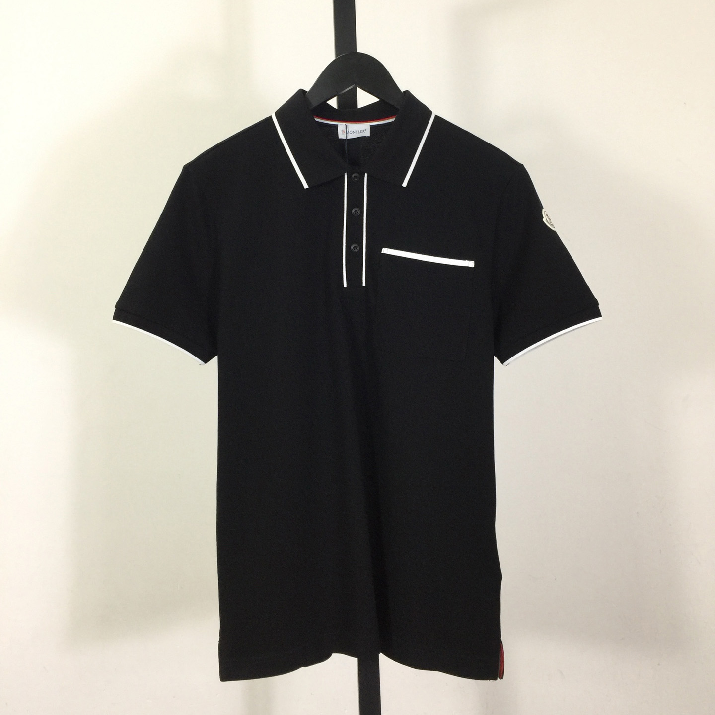Moncler Black Striped Polo - PerfectKickZ