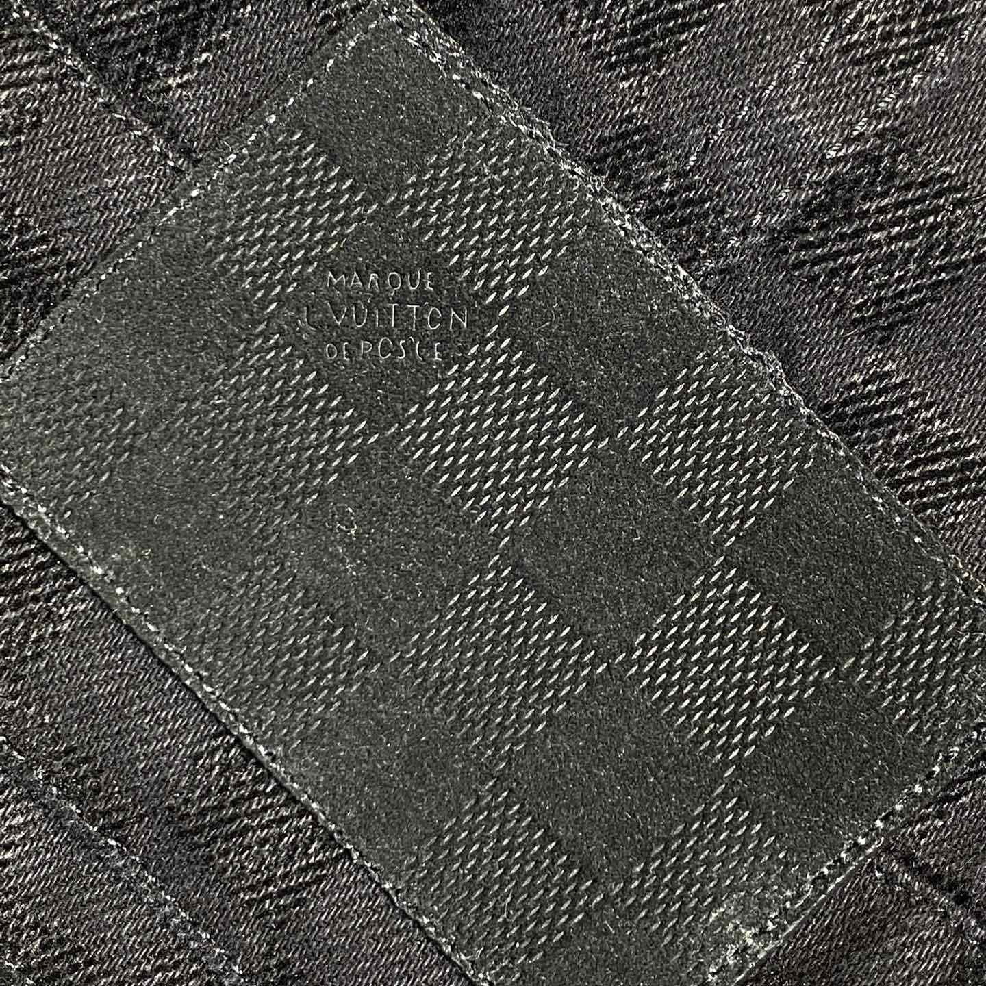Louis Vuitton Flocked Damier Denim Trucker Jacket   1AHBDV - PerfectKickZ