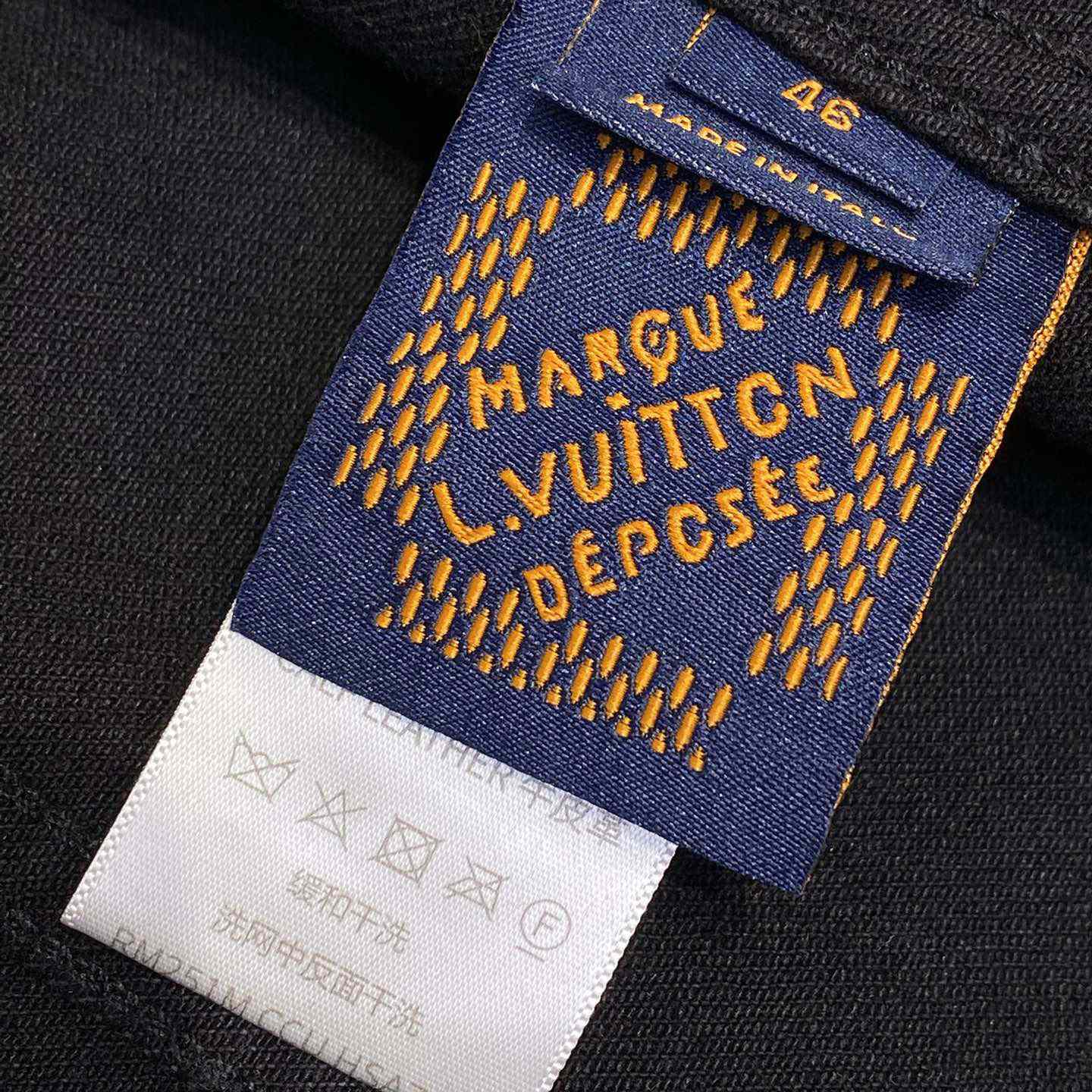 Louis Vuitton Flocked Damier Denim Trucker Jacket   1AHBDV - PerfectKickZ