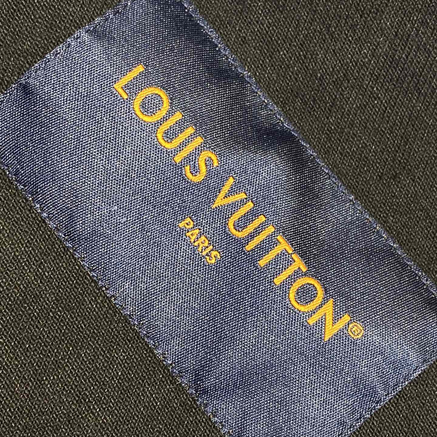 Louis Vuitton Flocked Damier Denim Trucker Jacket   1AHBDV - PerfectKickZ