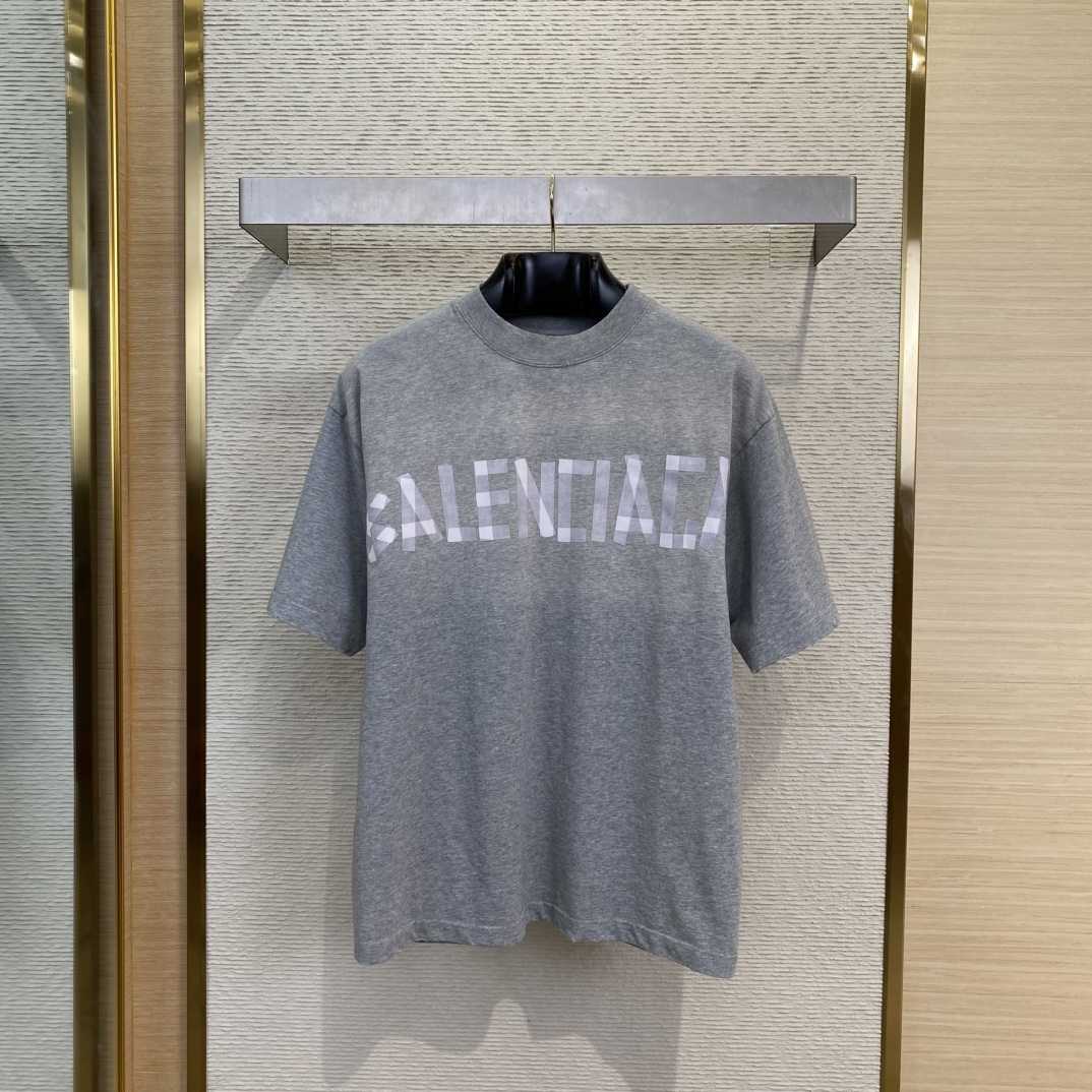 Balenciaga New Tape Type TR T-Shirt Medium Fit In Grey  - PerfectKickZ