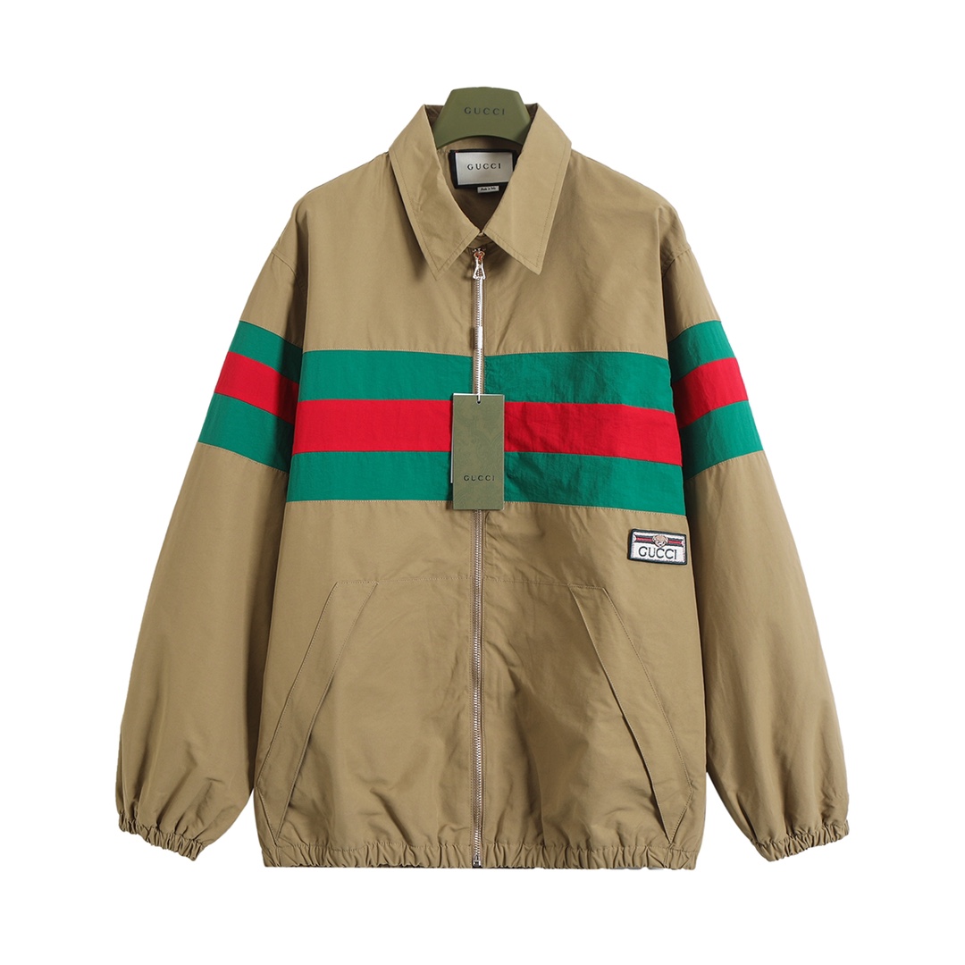 Gucci Classic Red And Green Striped Jacket - PerfectKickZ