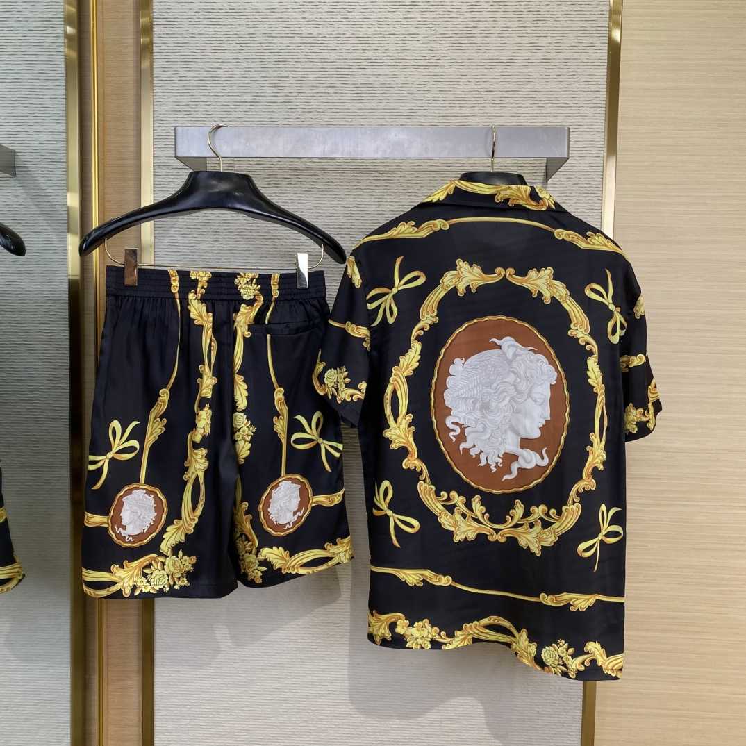 Versace Cameo Silk Shirt And Short - PerfectKickZ