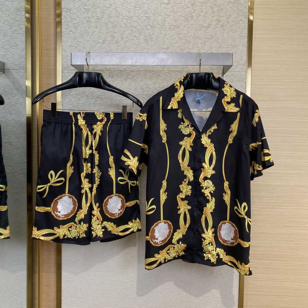 Versace Cameo Silk Shirt And Short - PerfectKickZ