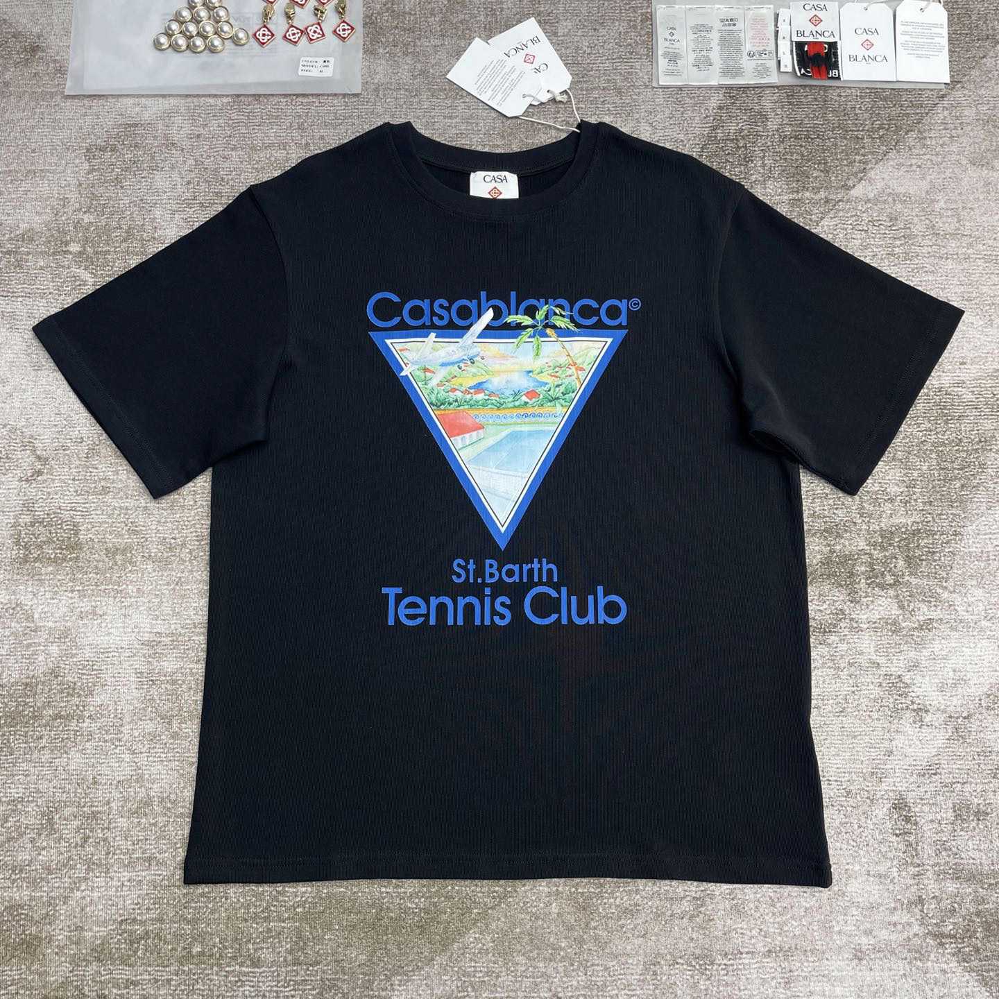 Casablanca Tennis Club Icon T-Shirt   C997 - PerfectKickZ