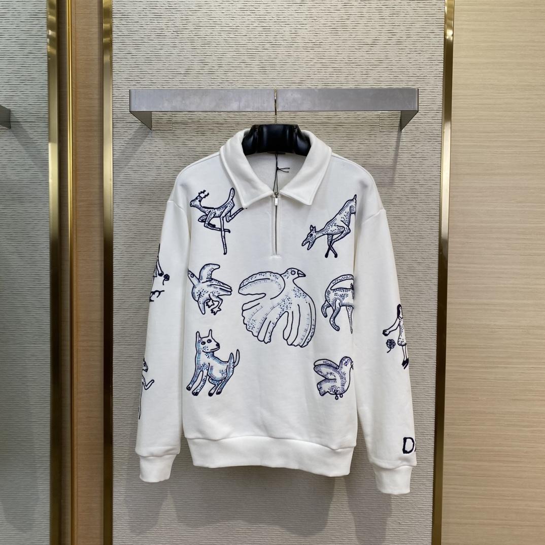 Dior Sweatshirt With Zipped Collar  - PerfectKickZ