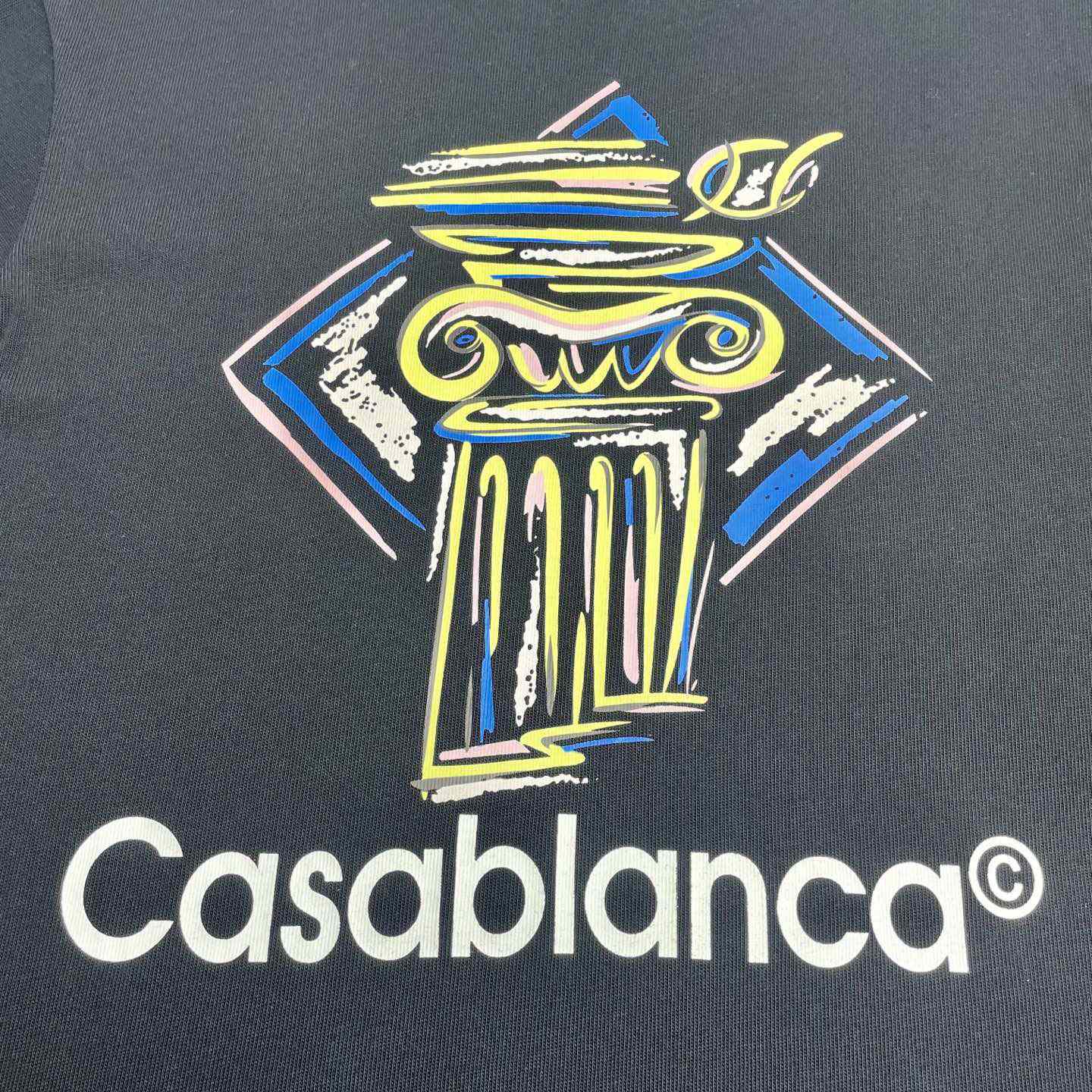 Casablanca Black Diamond Column Printed T-Shirt   C953 - PerfectKickZ