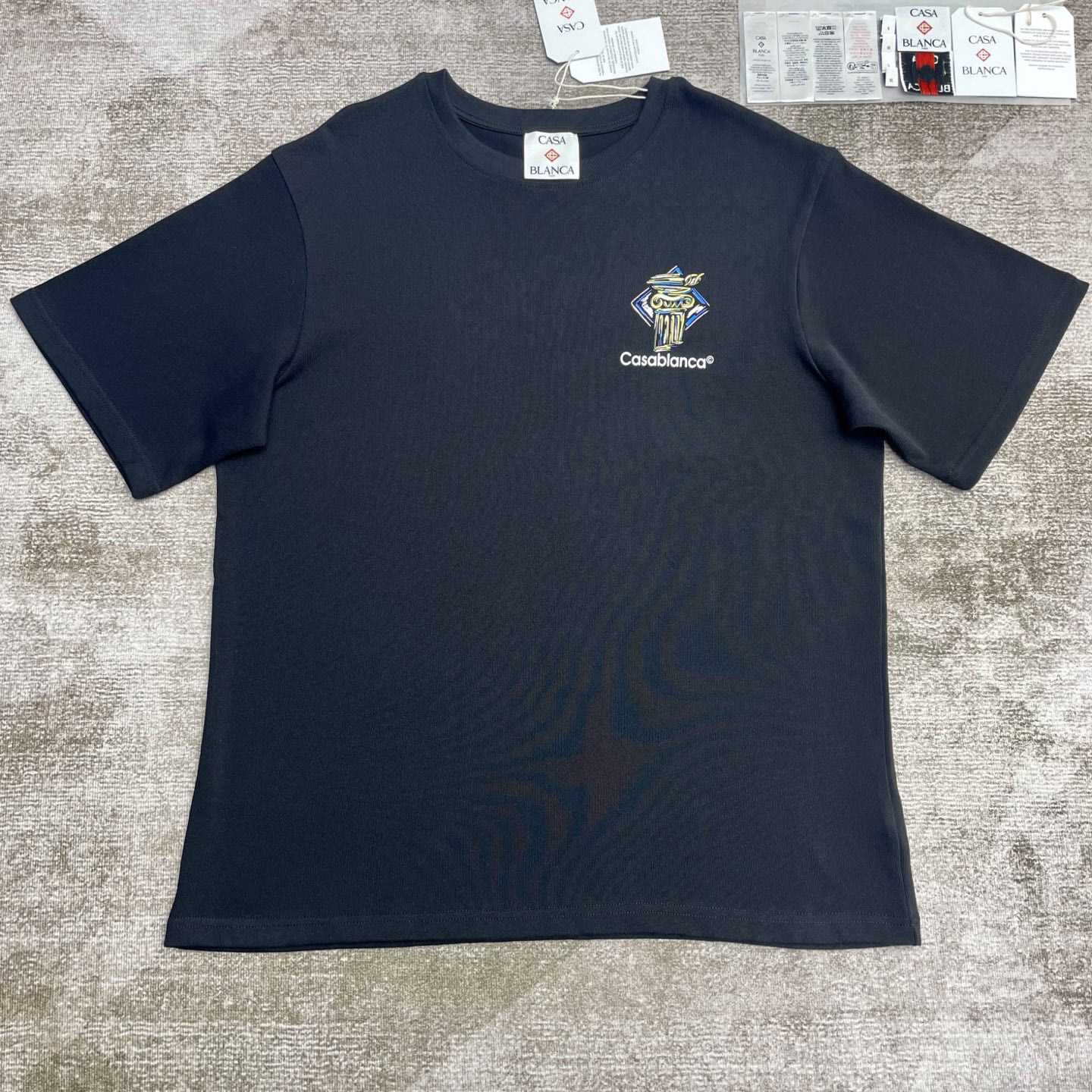 Casablanca Black Diamond Column Printed T-Shirt   C953 - PerfectKickZ
