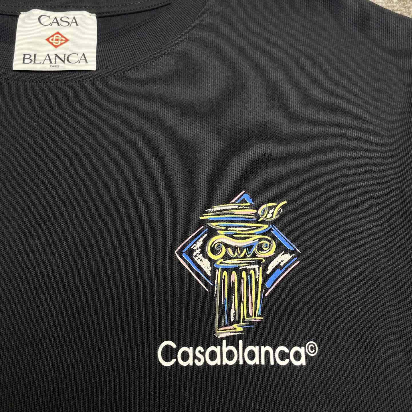 Casablanca Black Diamond Column Printed T-Shirt   C953 - PerfectKickZ