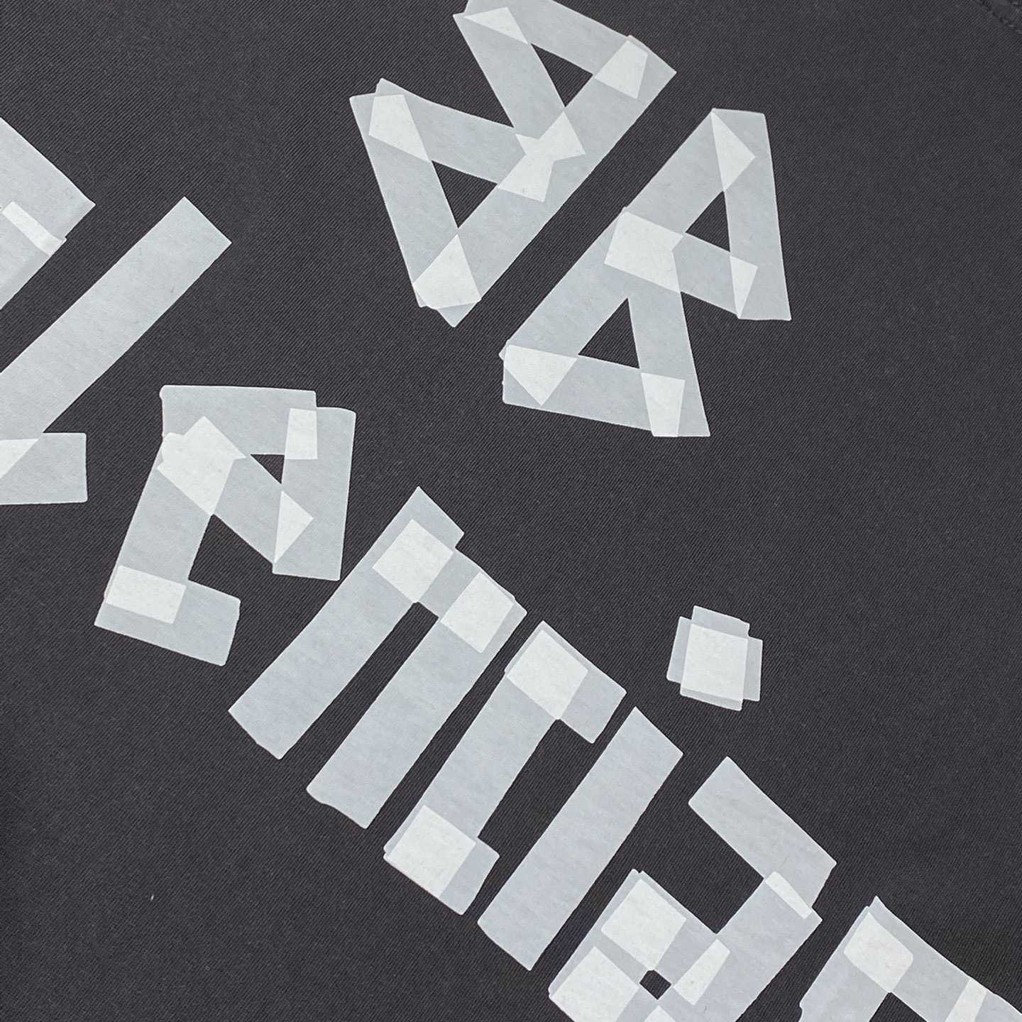 Balenciaga New Tape Type TR T-Shirt Medium Fit In Faded Washed Black - 