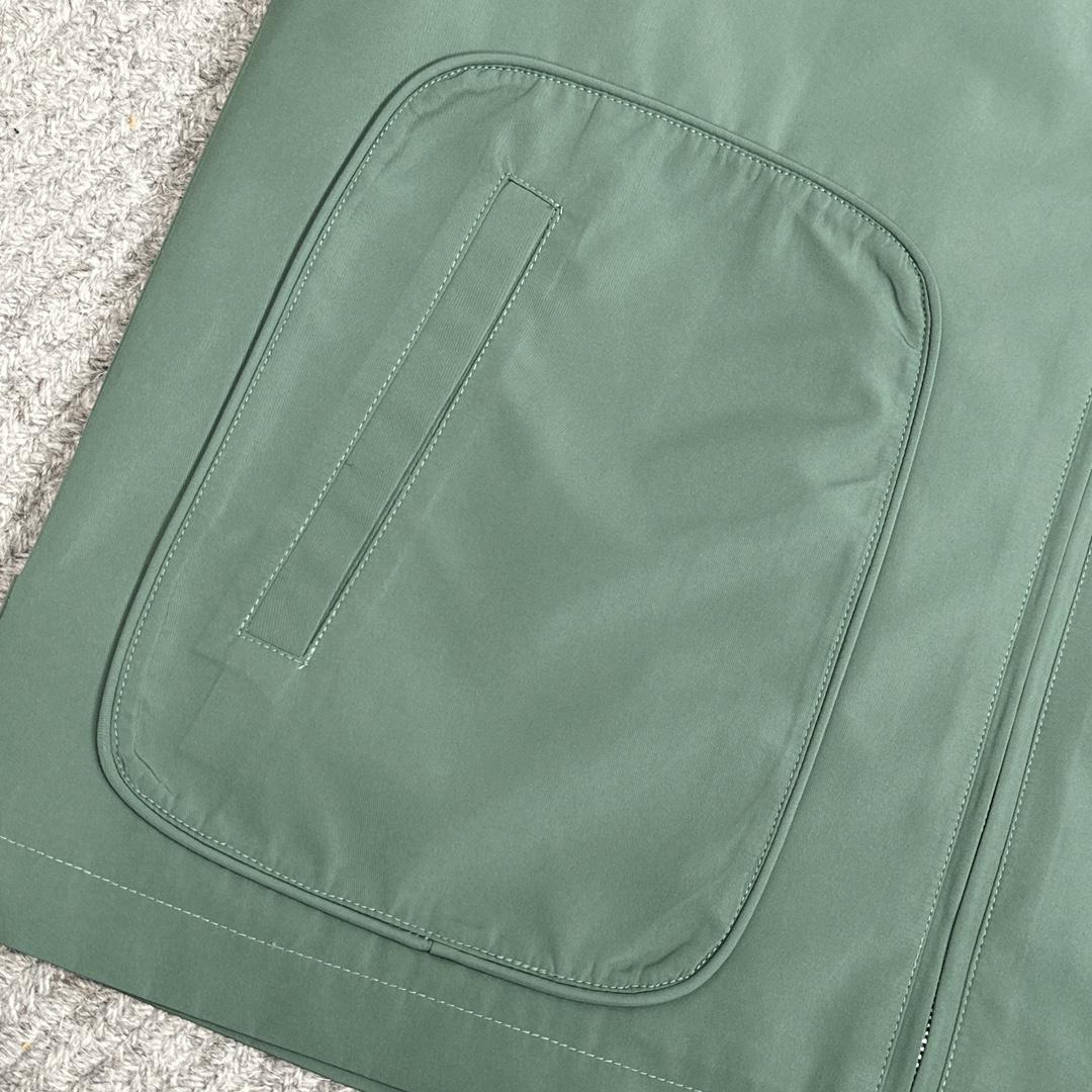 Prada Logo Print Zip Jacket Green - PerfectKickZ