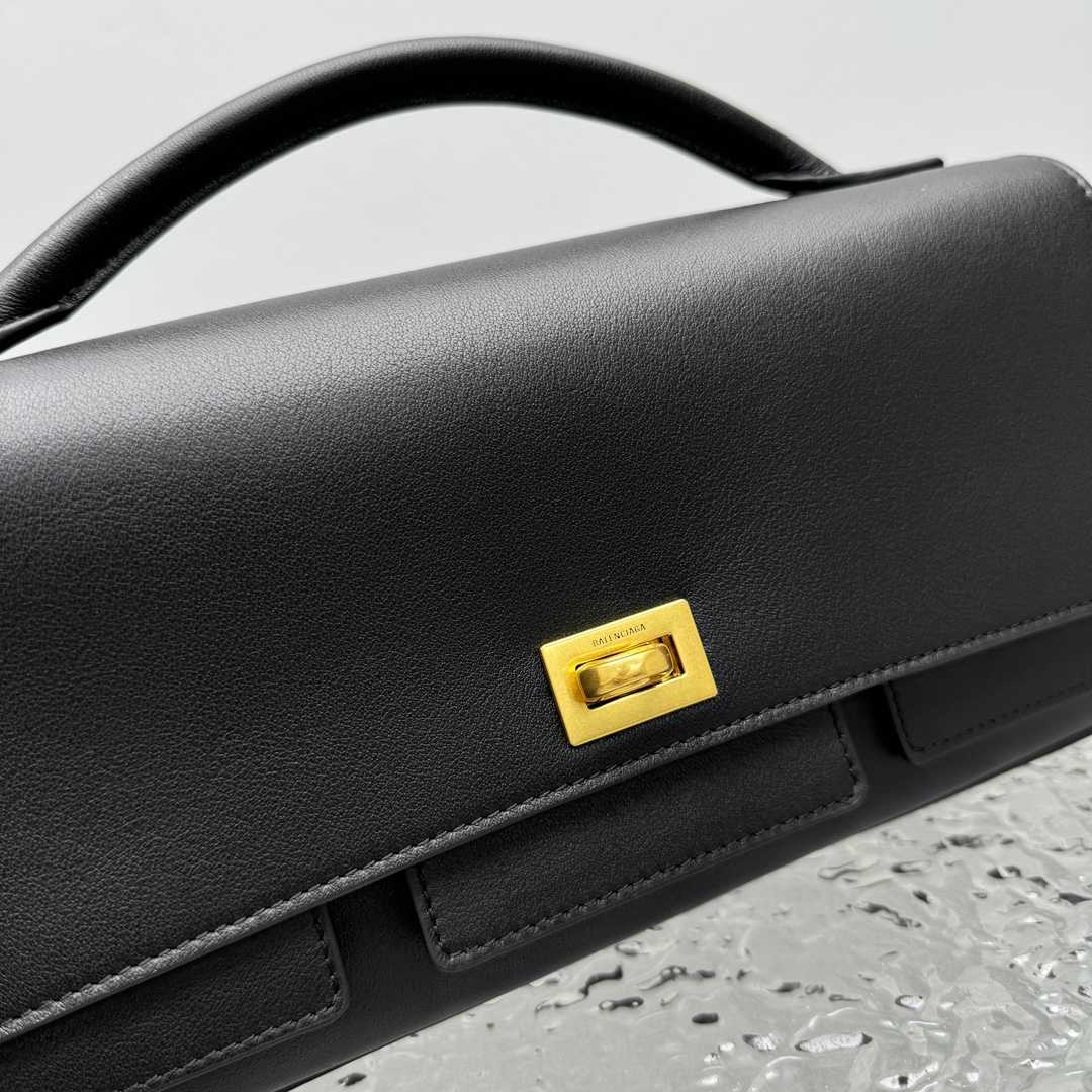 Balenciaga Bel Air Clutch On Strap Small In Black   - PerfectKickZ