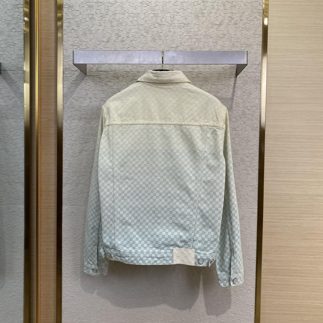 Louis Vuitton Damier Gradient Jacquard Denim Jacket   1AGTF1 - PerfectKickZ