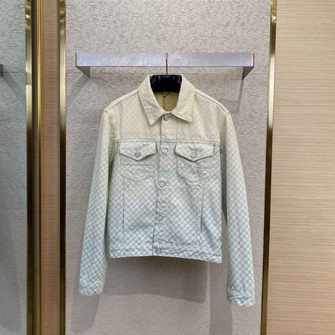 Louis Vuitton Damier Gradient Jacquard Denim Jacket   1AGTF1 - PerfectKickZ