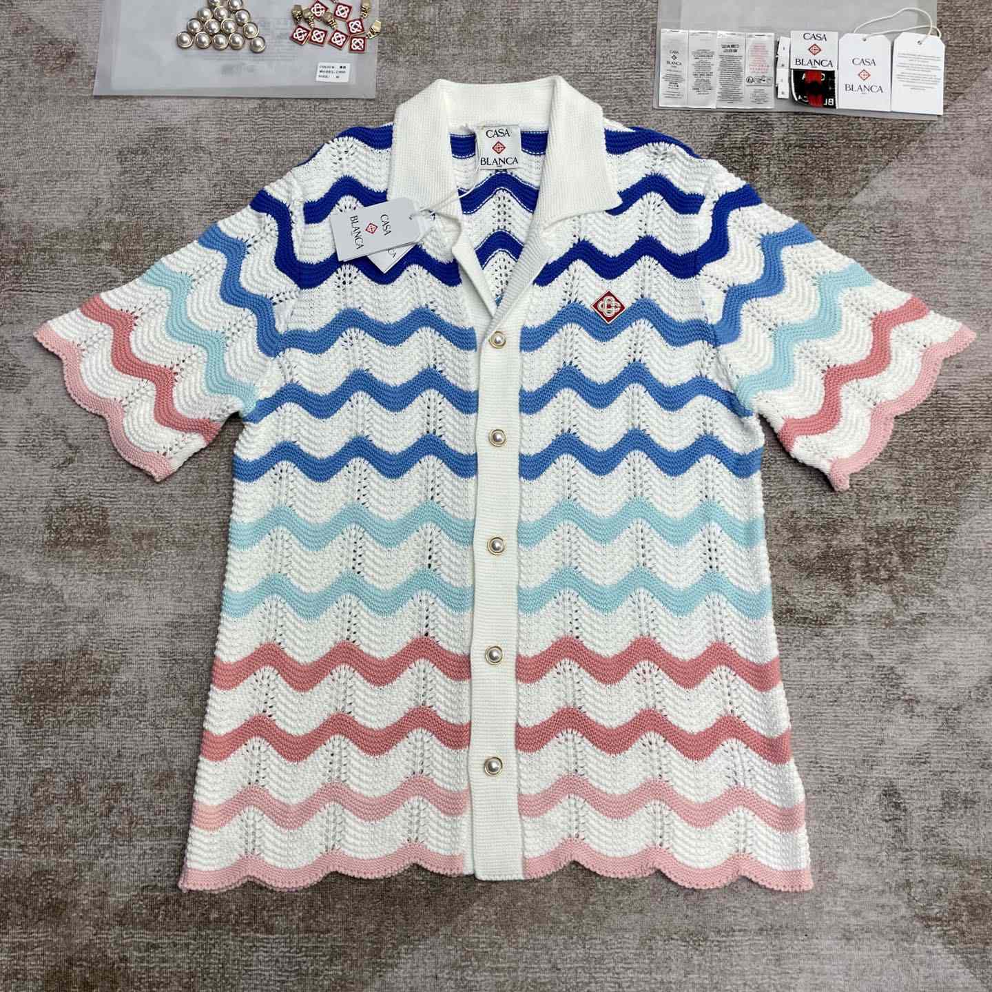 Casablanca Wave Shirt   D0086 - PerfectKickZ