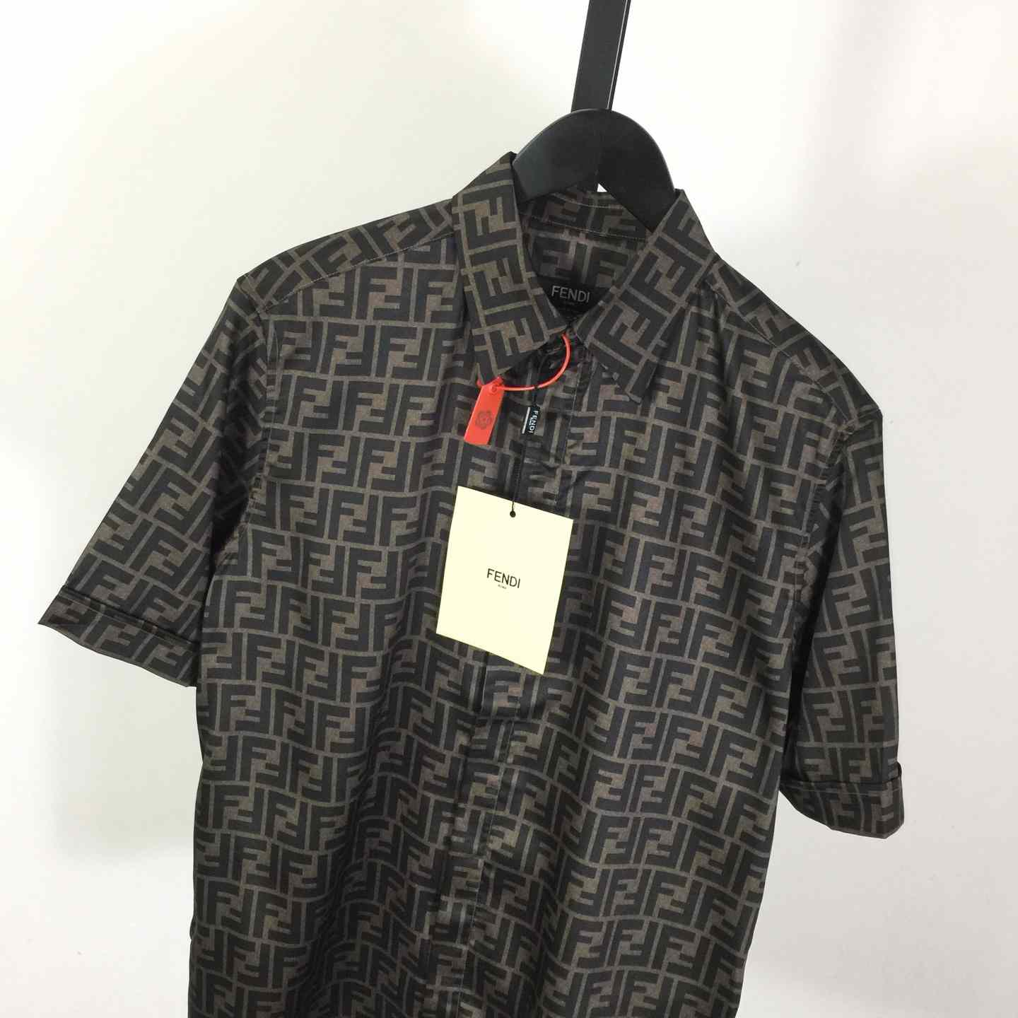 Fendi Brown Silk Shirt - PerfectKickZ