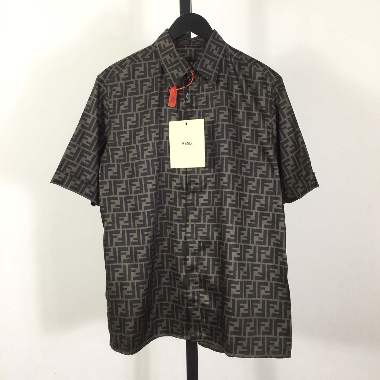 Fendi Brown Silk Shirt - PerfectKickZ