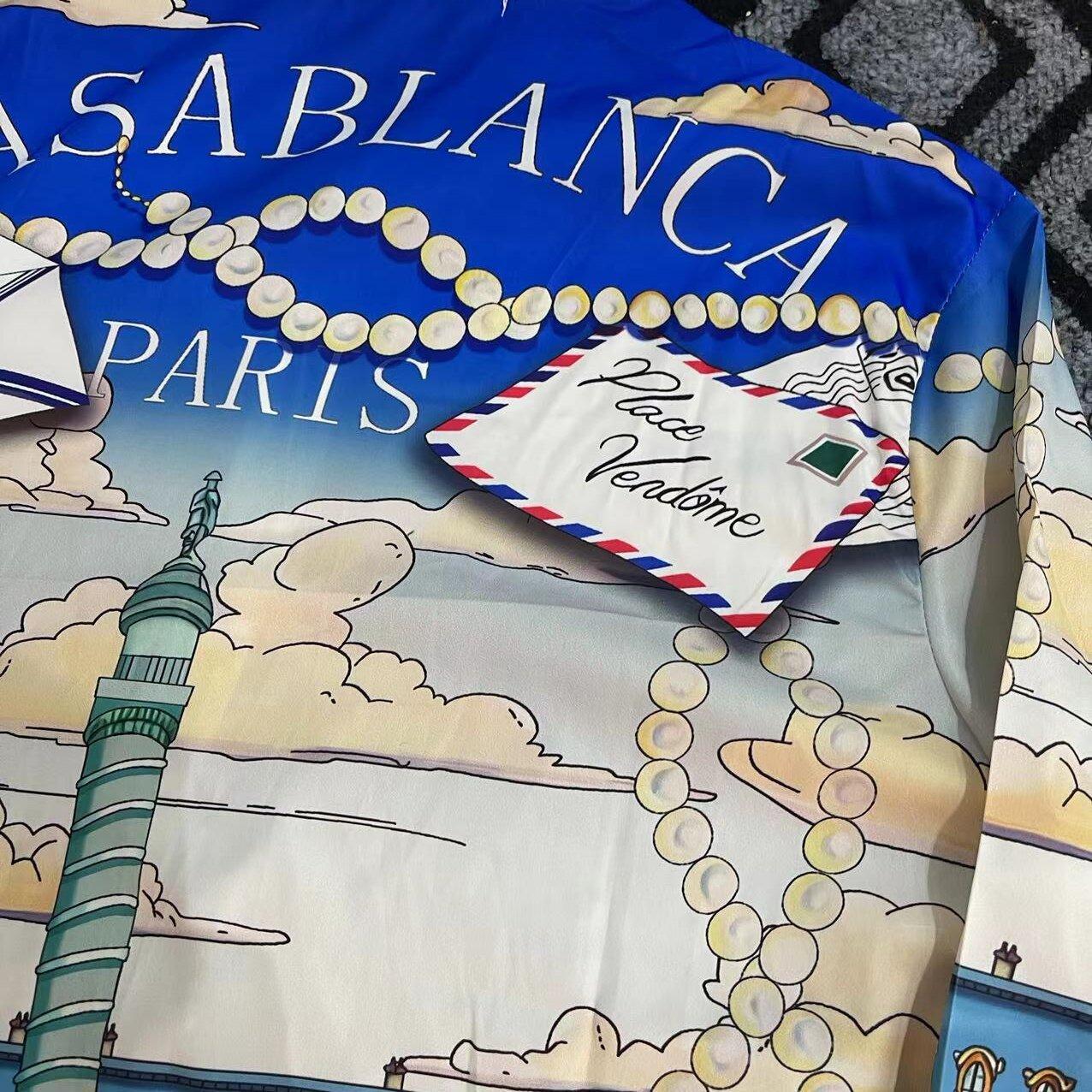 Casablanca Long-Sleeve Silk Shirt 'Place Casa' - PerfectKickZ