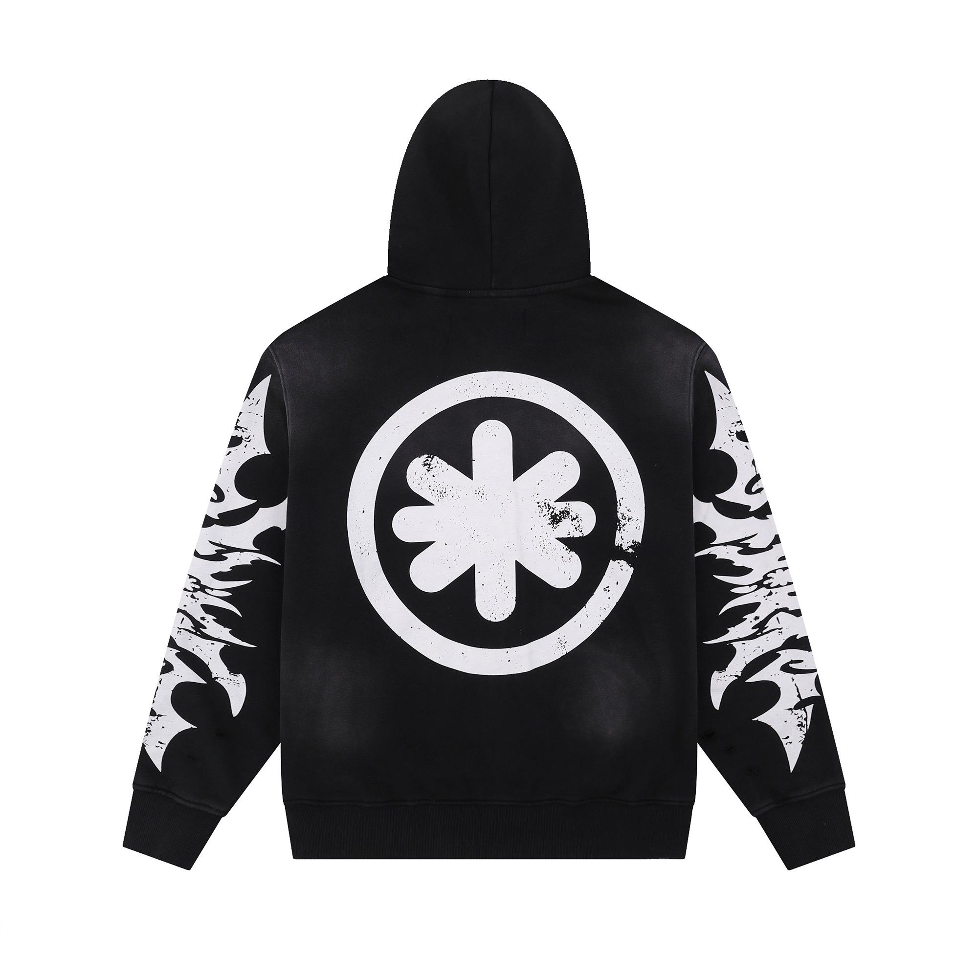 LostShdws Complex Con Exclusive Acid Wash Zip Up Hoodie Black - PerfectKickZ