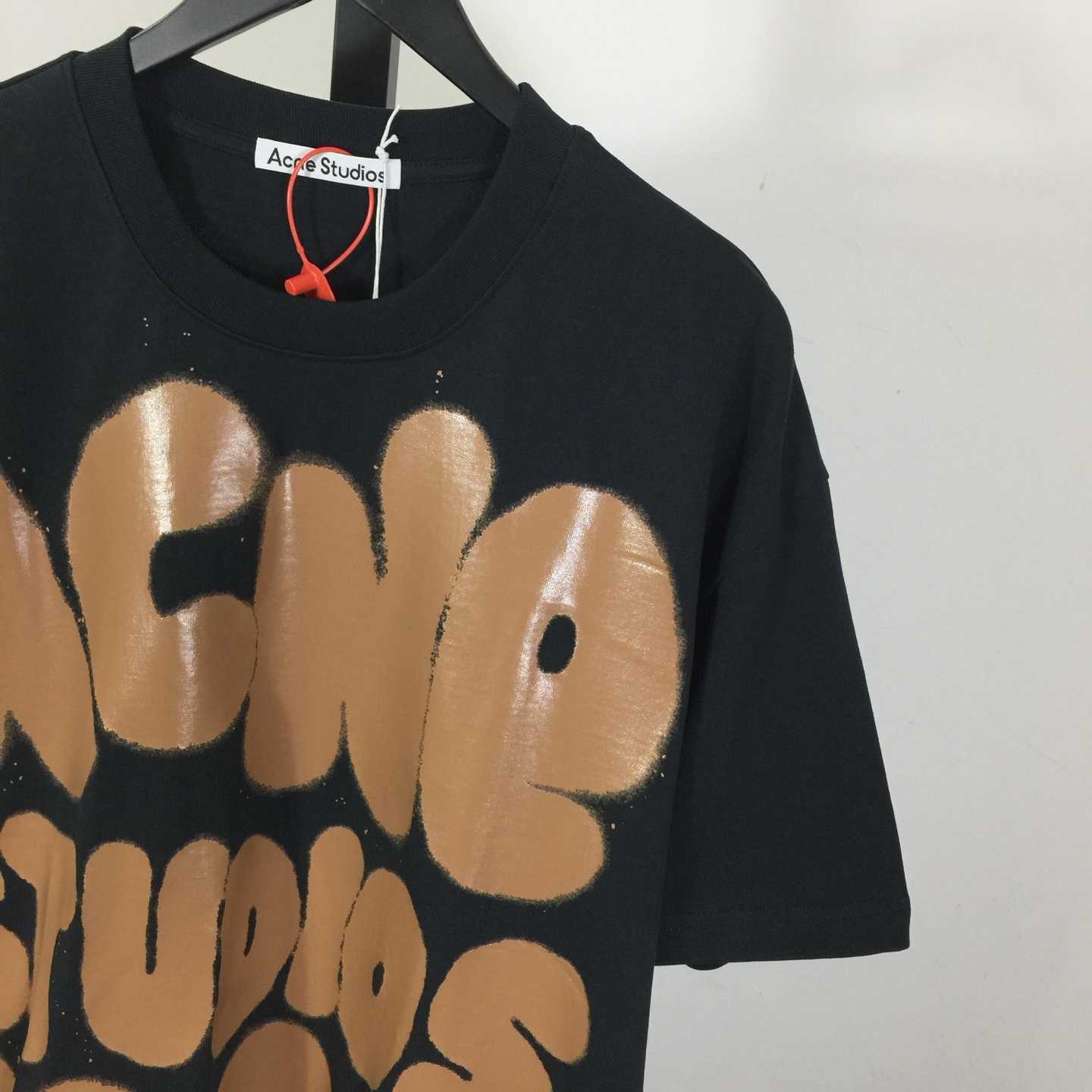 Acne Studios  T-shirt logo - Relaxed unisex fit - Black - PerfectKickZ
