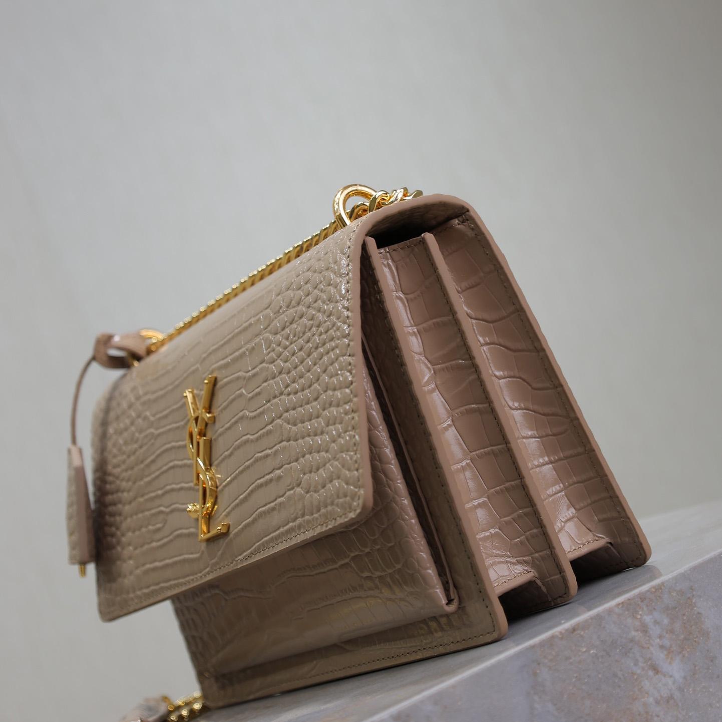 Saint Laurent Women Sunset Medium Leather Shoulder Bag （22x8x16 cm） - PerfectKickZ