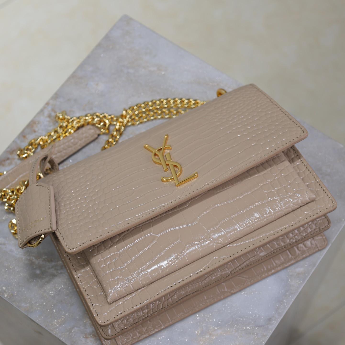 Saint Laurent Women Sunset Medium Leather Shoulder Bag （22x8x16 cm） - PerfectKickZ