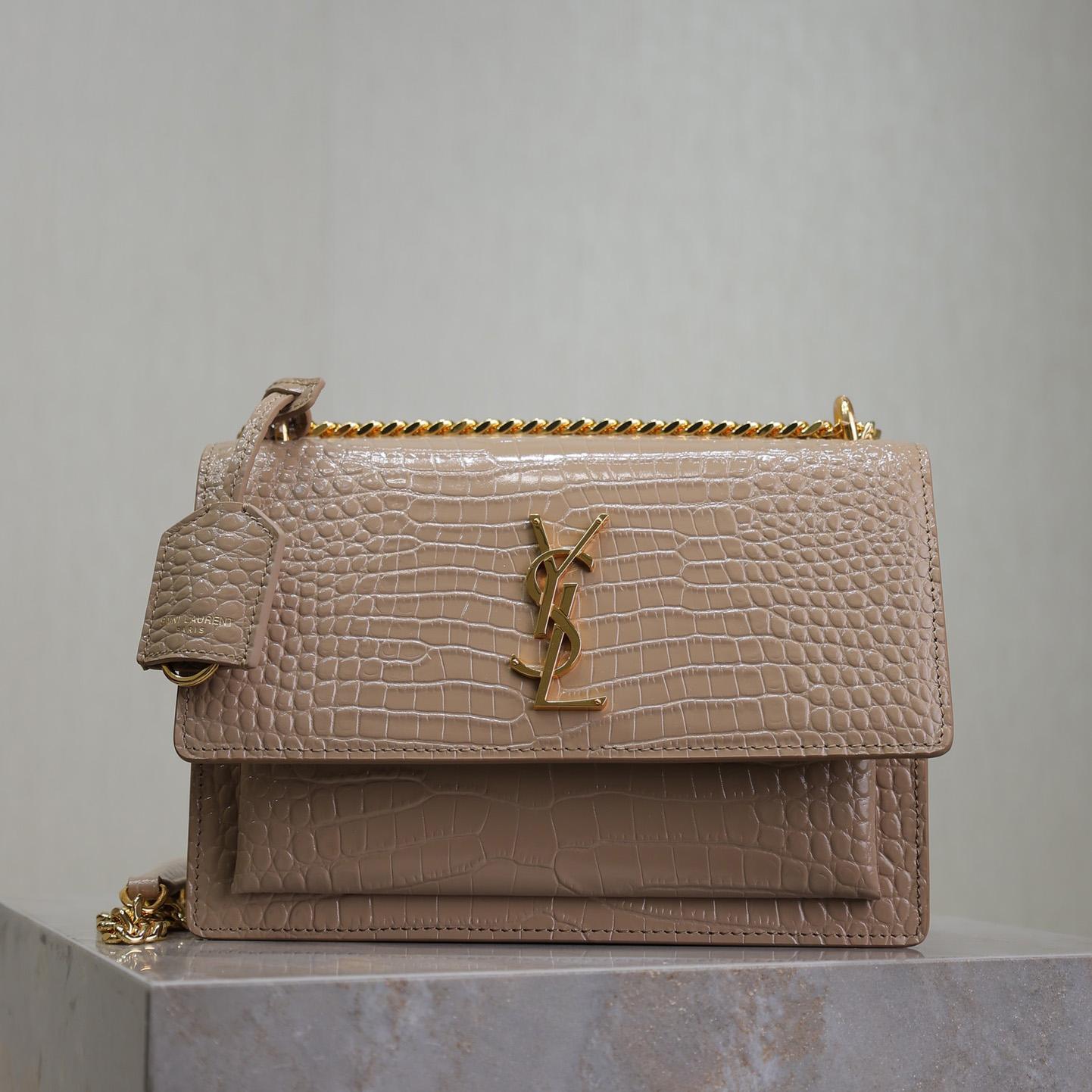 Saint Laurent Women Sunset Medium Leather Shoulder Bag （22x8x16 cm） - PerfectKickZ