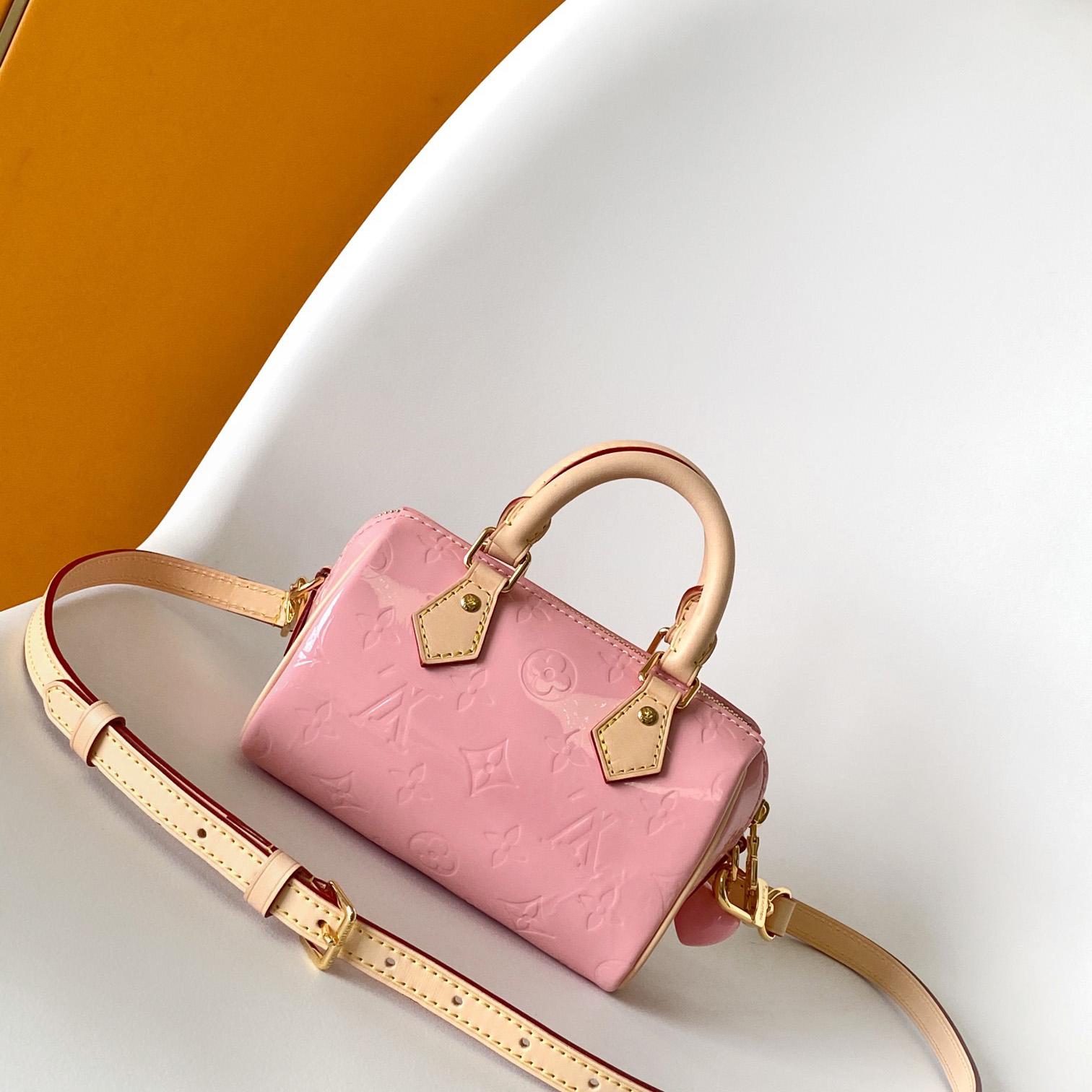 Louis Vuitton Nano Speedy Monogram Vernis Leather  16x10x7.5cm  M81879 - PerfectKickZ