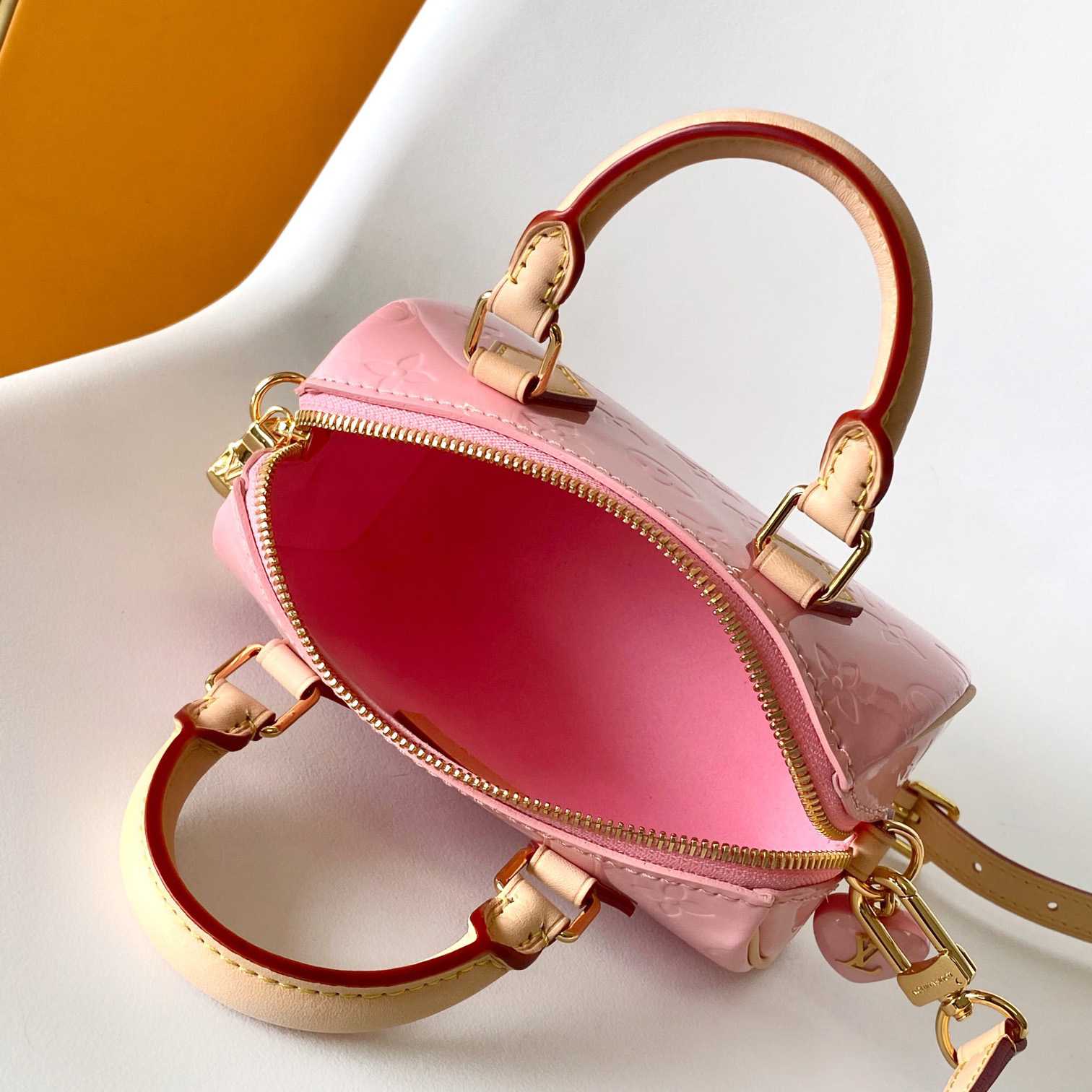 Louis Vuitton Nano Speedy Monogram Vernis Leather  16x10x7.5cm  M81879 - PerfectKickZ