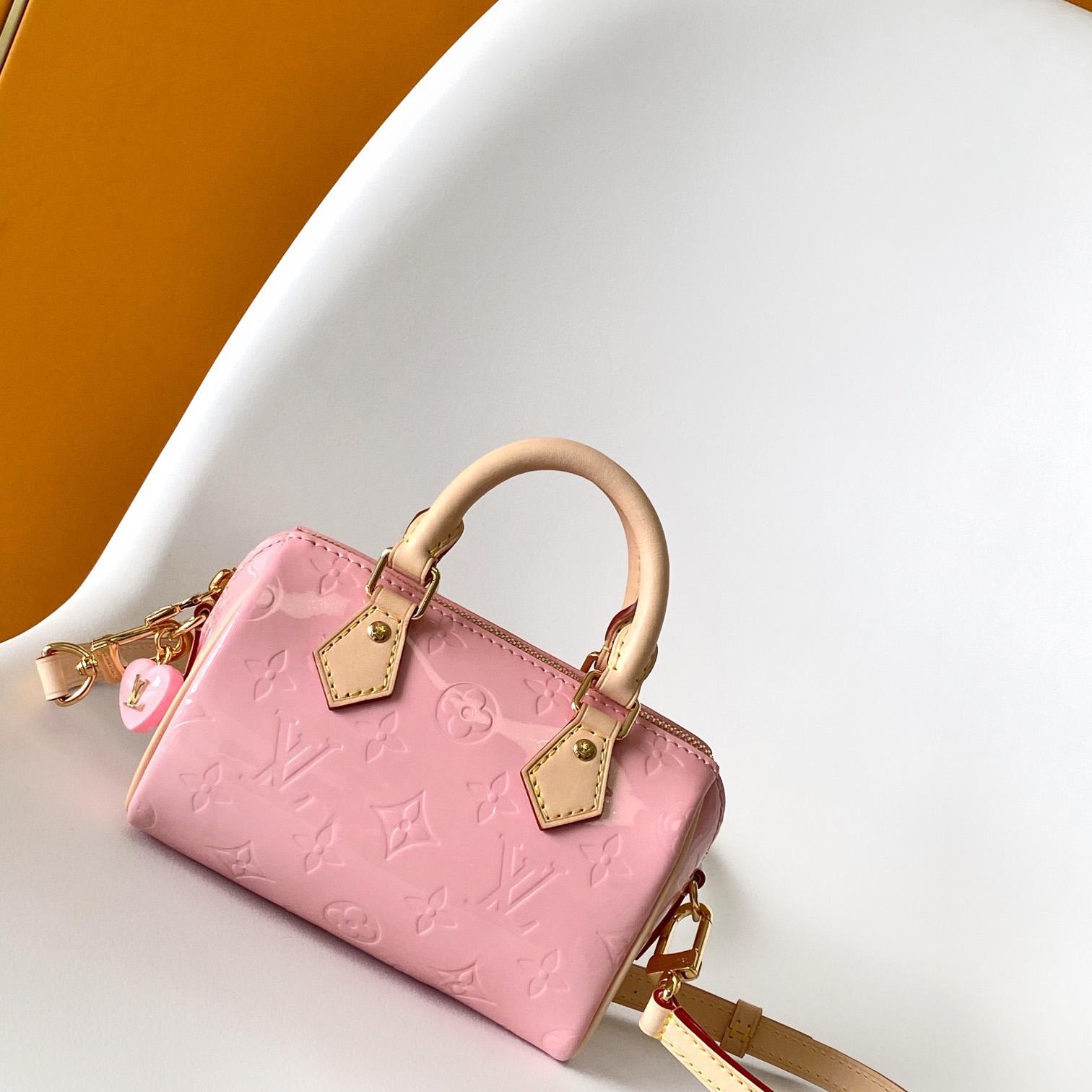 Louis Vuitton Nano Speedy Monogram Vernis Leather  16x10x7.5cm  M81879 - PerfectKickZ