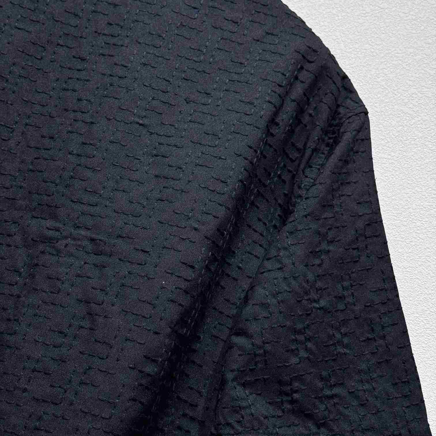 Fendi Black Linen FF Jacquard Shirt - PerfectKickZ