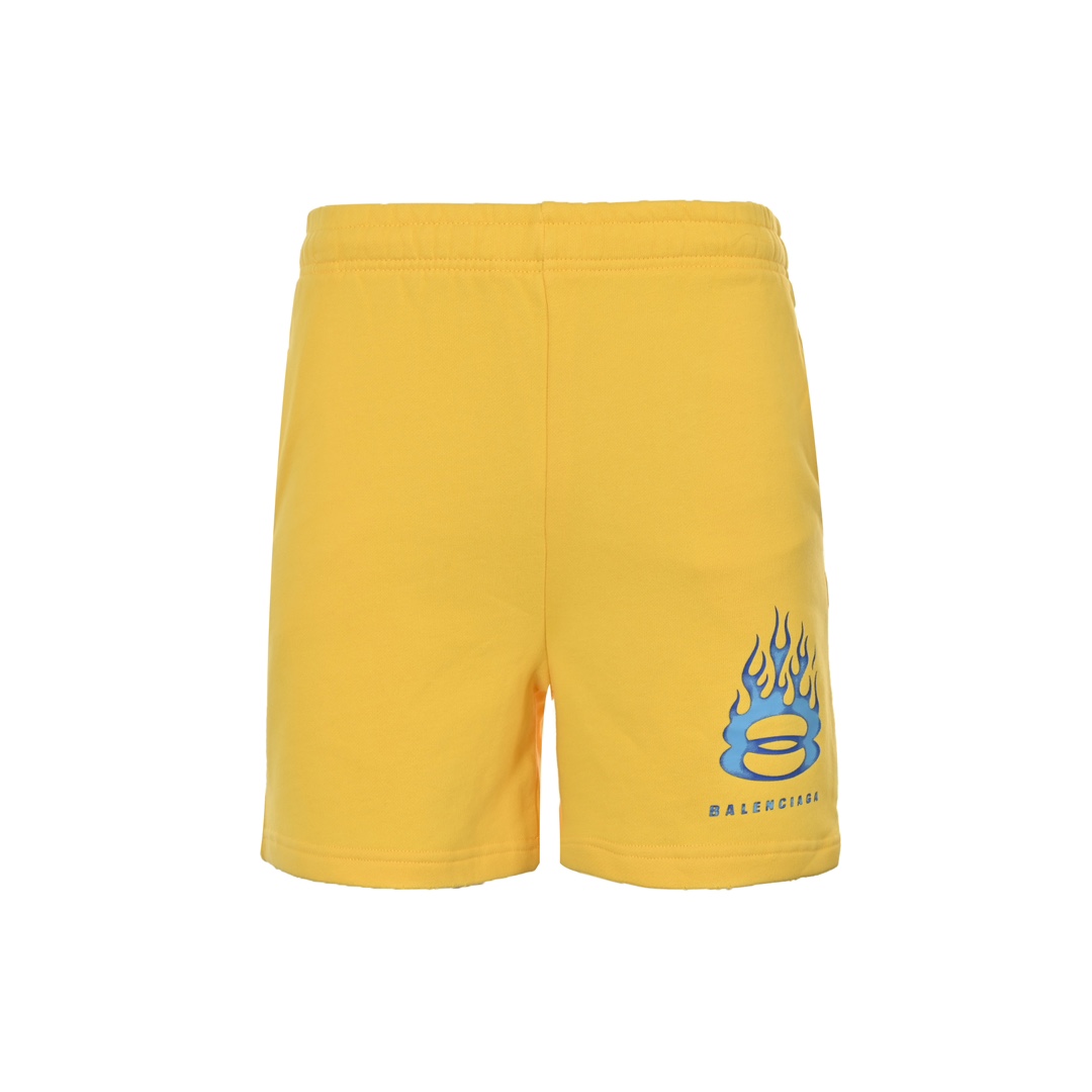 Balenciaga Sweat Shorts 'Faded Yellow' - PerfectKickZ