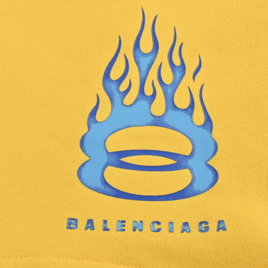 Balenciaga Sweat Shorts 'Faded Yellow' - PerfectKickZ