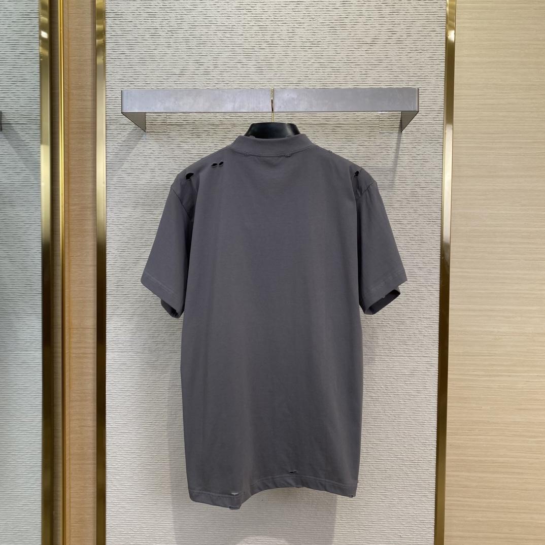 Balenciaga Human Being Shifted T-Shirt In Dark Grey - PerfectKickZ
