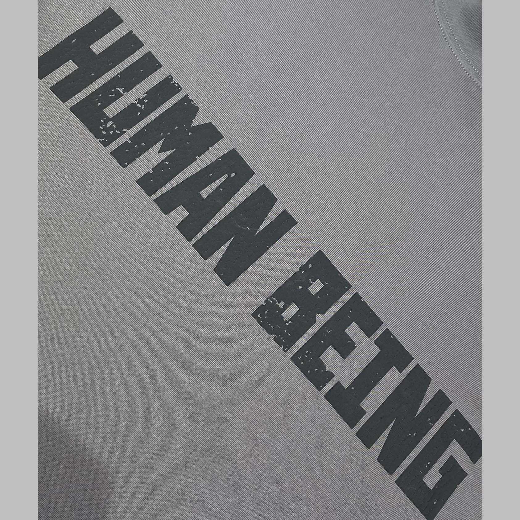 Balenciaga Human Being Shifted T-Shirt In Dark Grey - PerfectKickZ