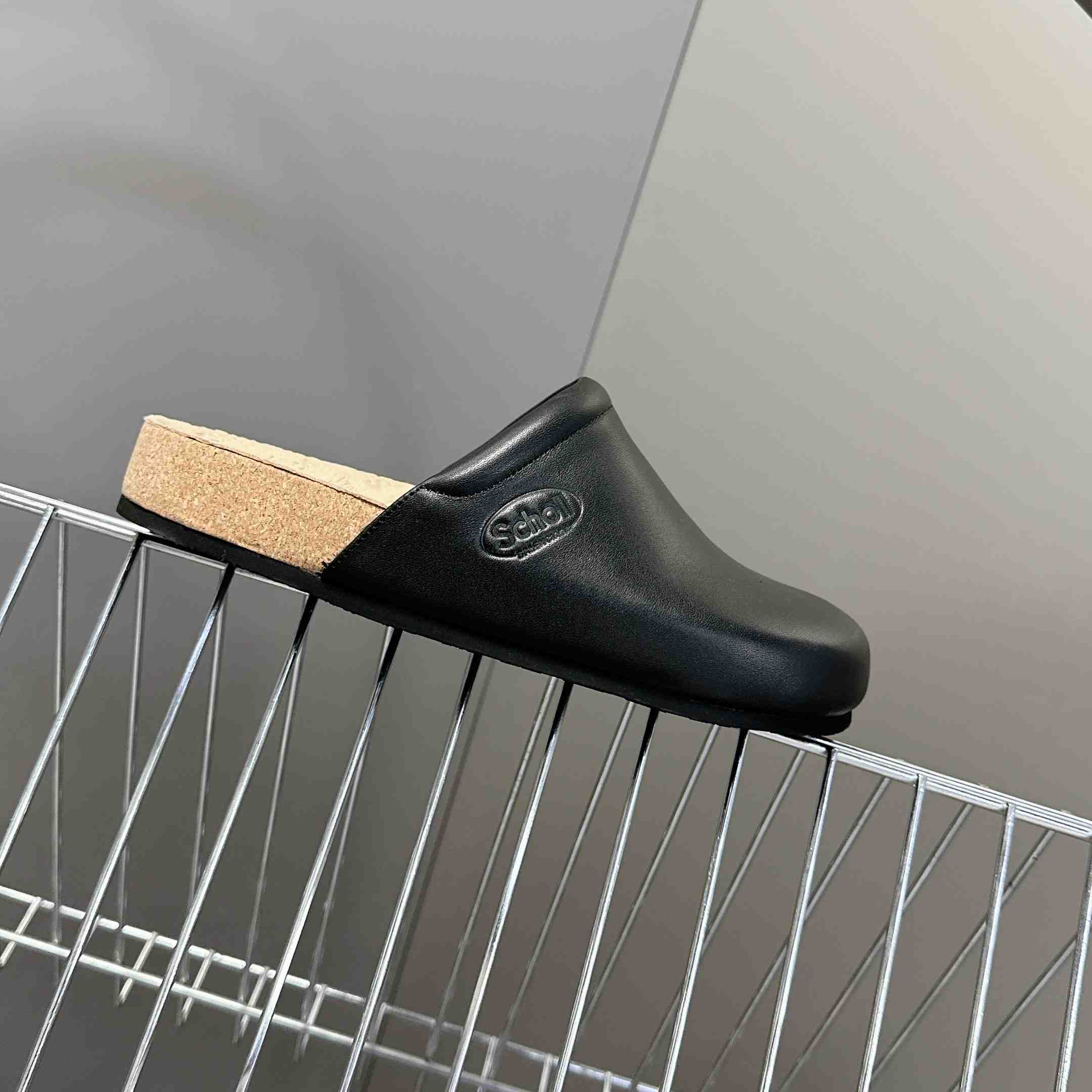 Balenciaga Scholl Flat Mule In Black - PerfectKickZ