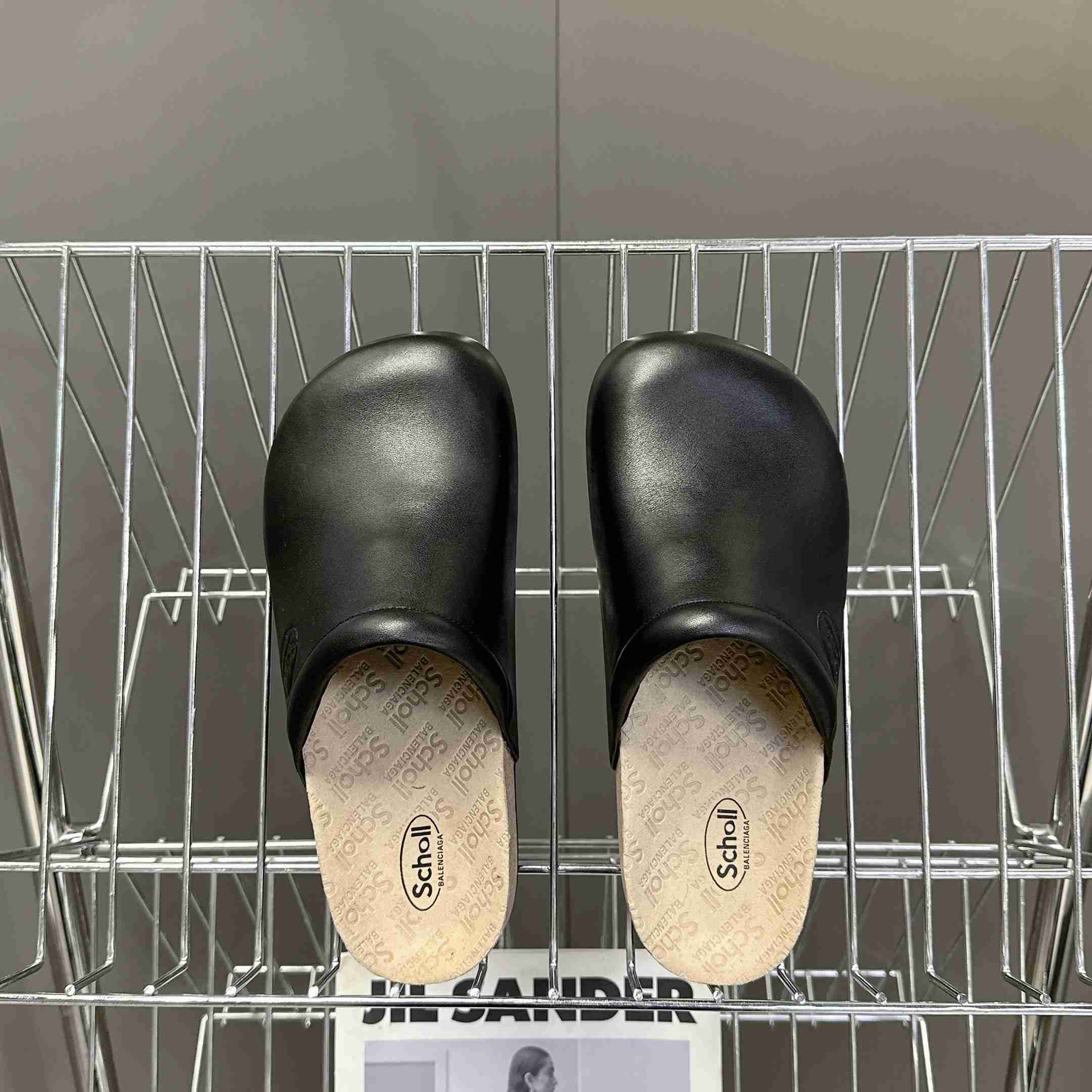 Balenciaga Scholl Flat Mule In Black - PerfectKickZ