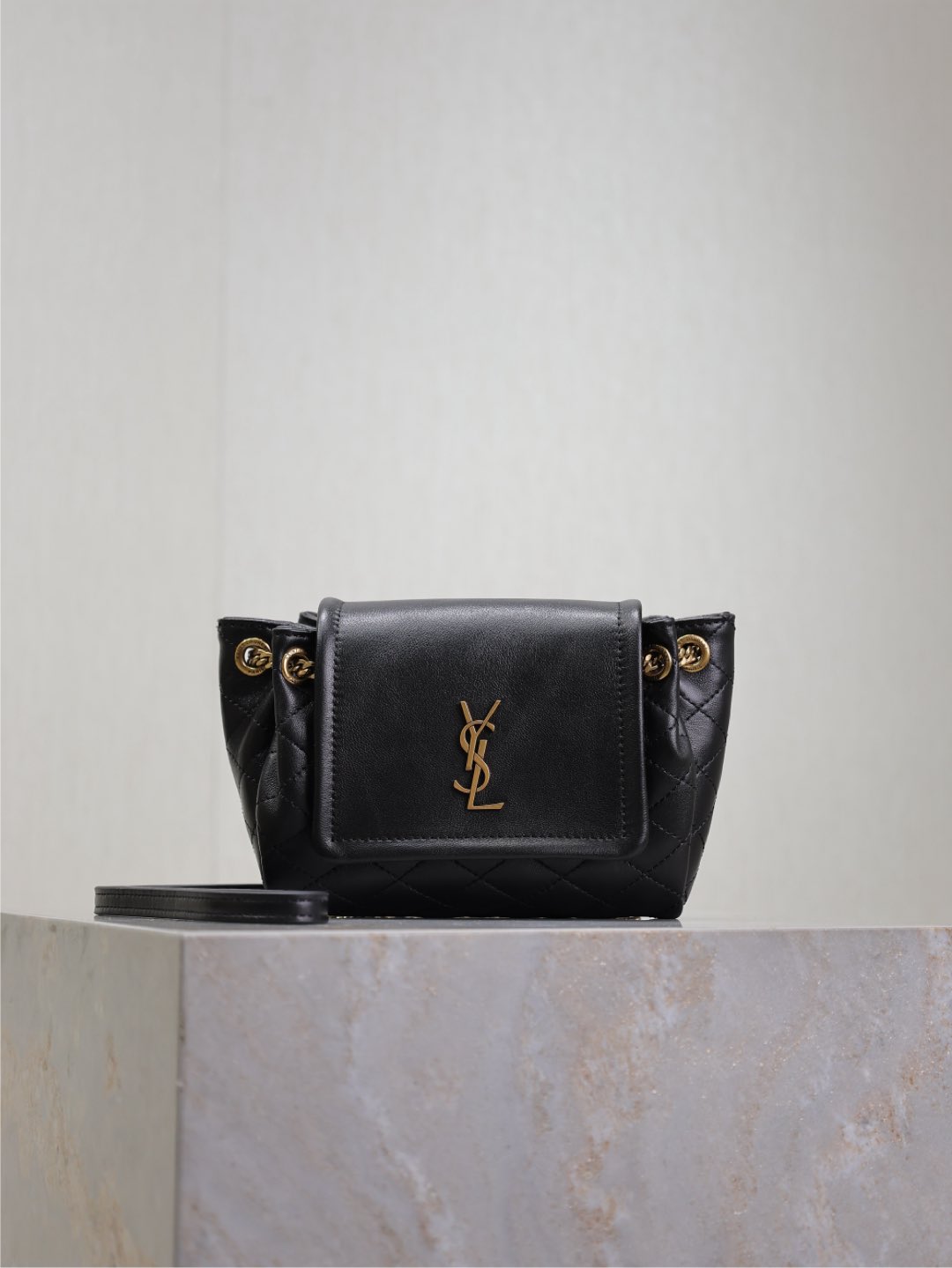 Saint Laurent College Mini In Shiny Leather - PerfectKickZ