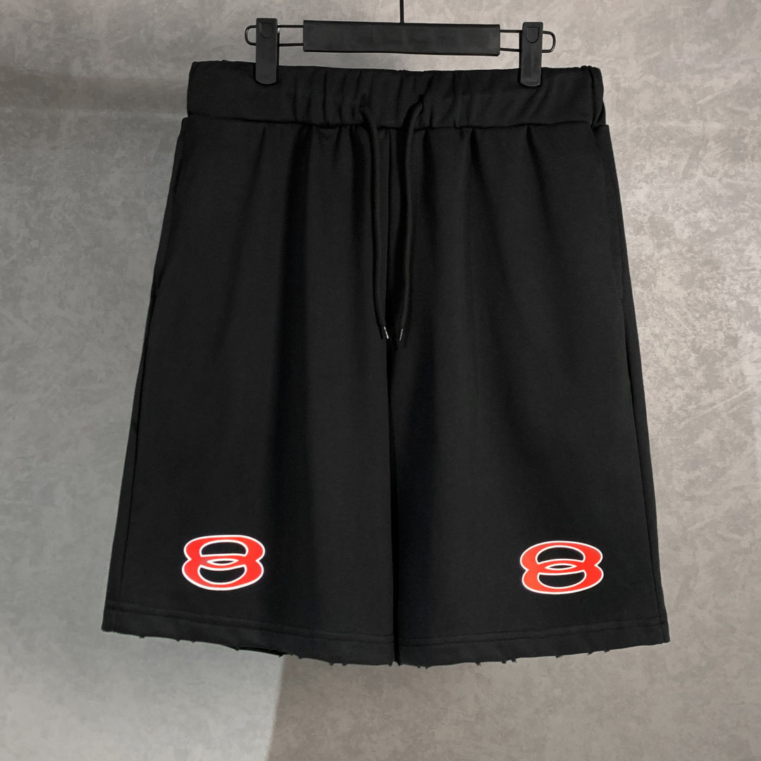 Balenciaga Cotton Logo Shorts - PerfectKickZ