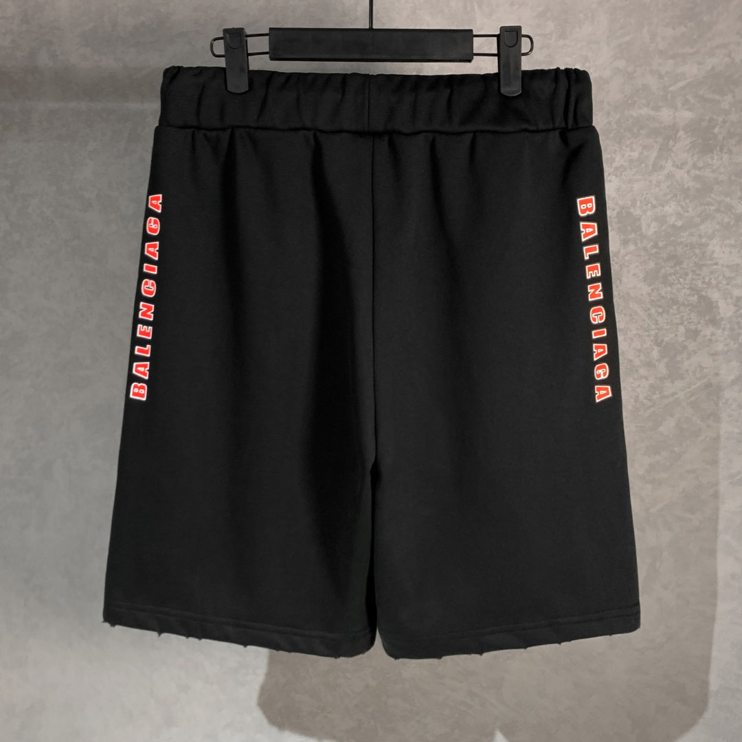 Balenciaga Cotton Logo Shorts - PerfectKickZ